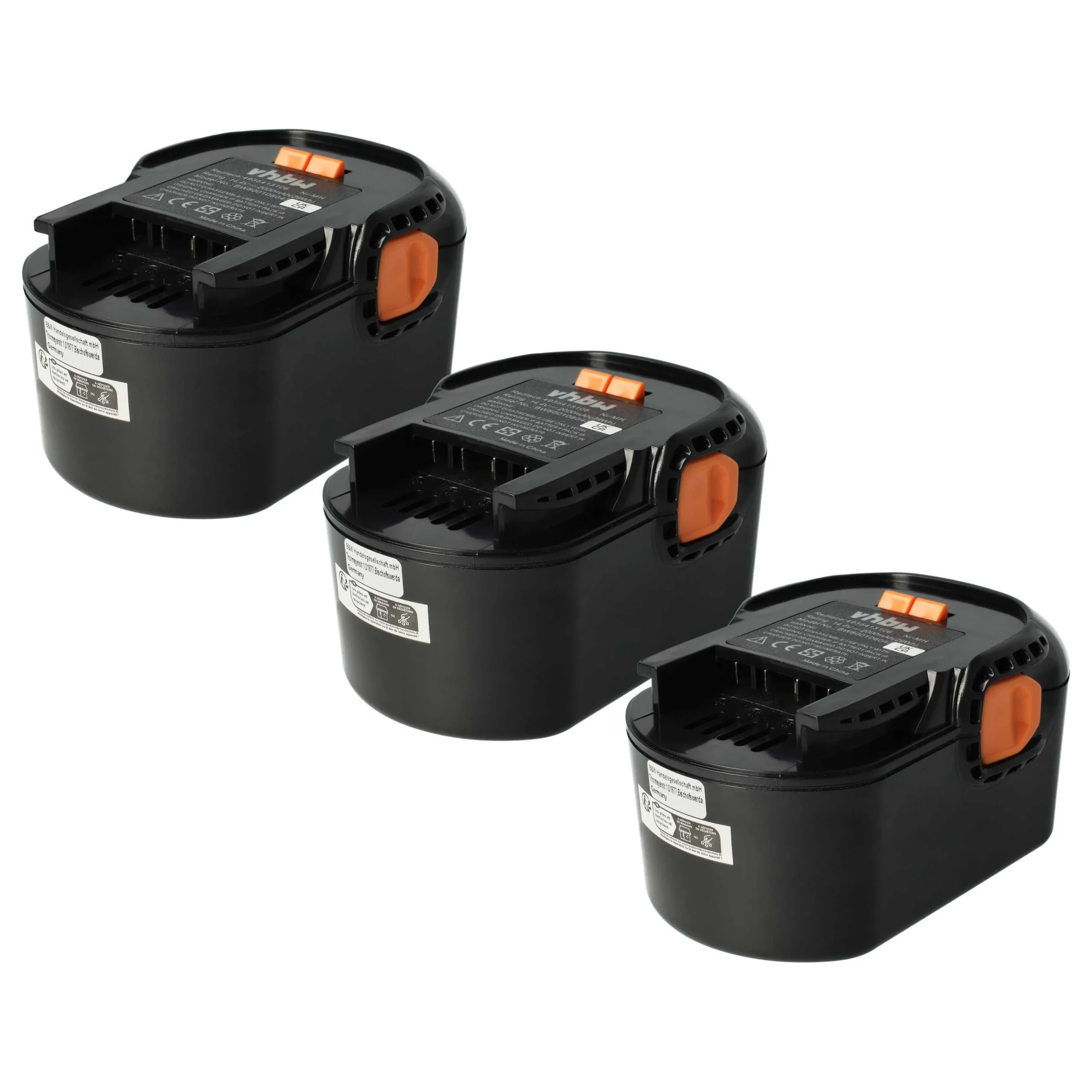 Batterie (3 pcs.) remplace AEG 4935413106, 4935416790, B1414G, B1415R outil électrique Würth - 2Ah 14,4V NiMH