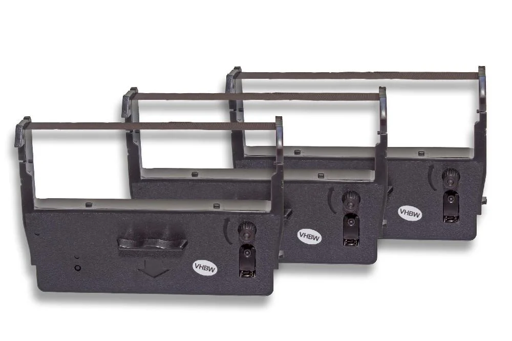 3x Ruban encreur remplace Epson ERC-37, ERC-37B, C43S015455 pour imprimante matricielle / étiquette - noir