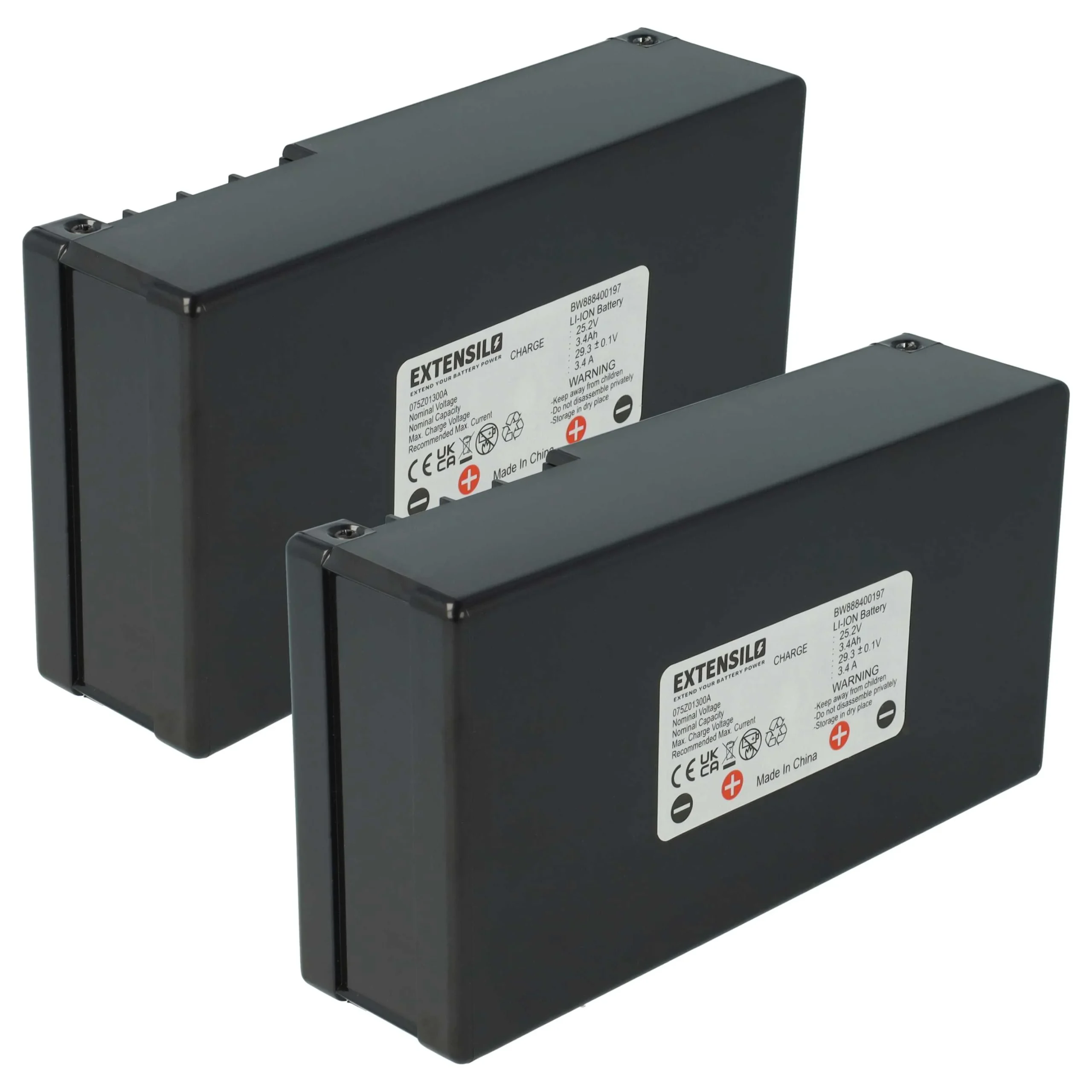 2x Batteries remplace Ambrogio 6060BA0 pour outil de jardinage - 3400mAh 25,2V Li-ion