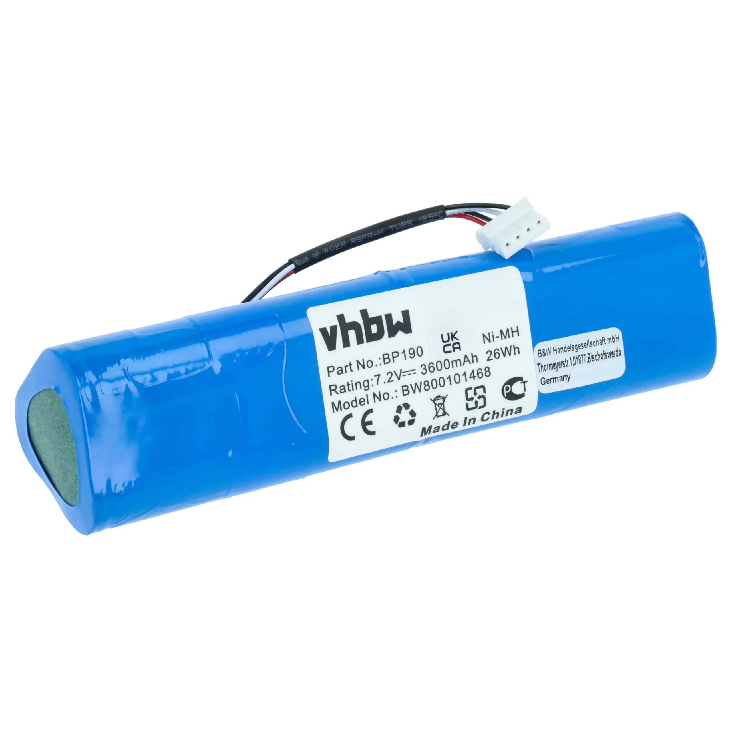 Batterie remplace Fluke B11432, BP-190, BP190 outil de mesure Fluke - 3600mAh 7,2V NiMH