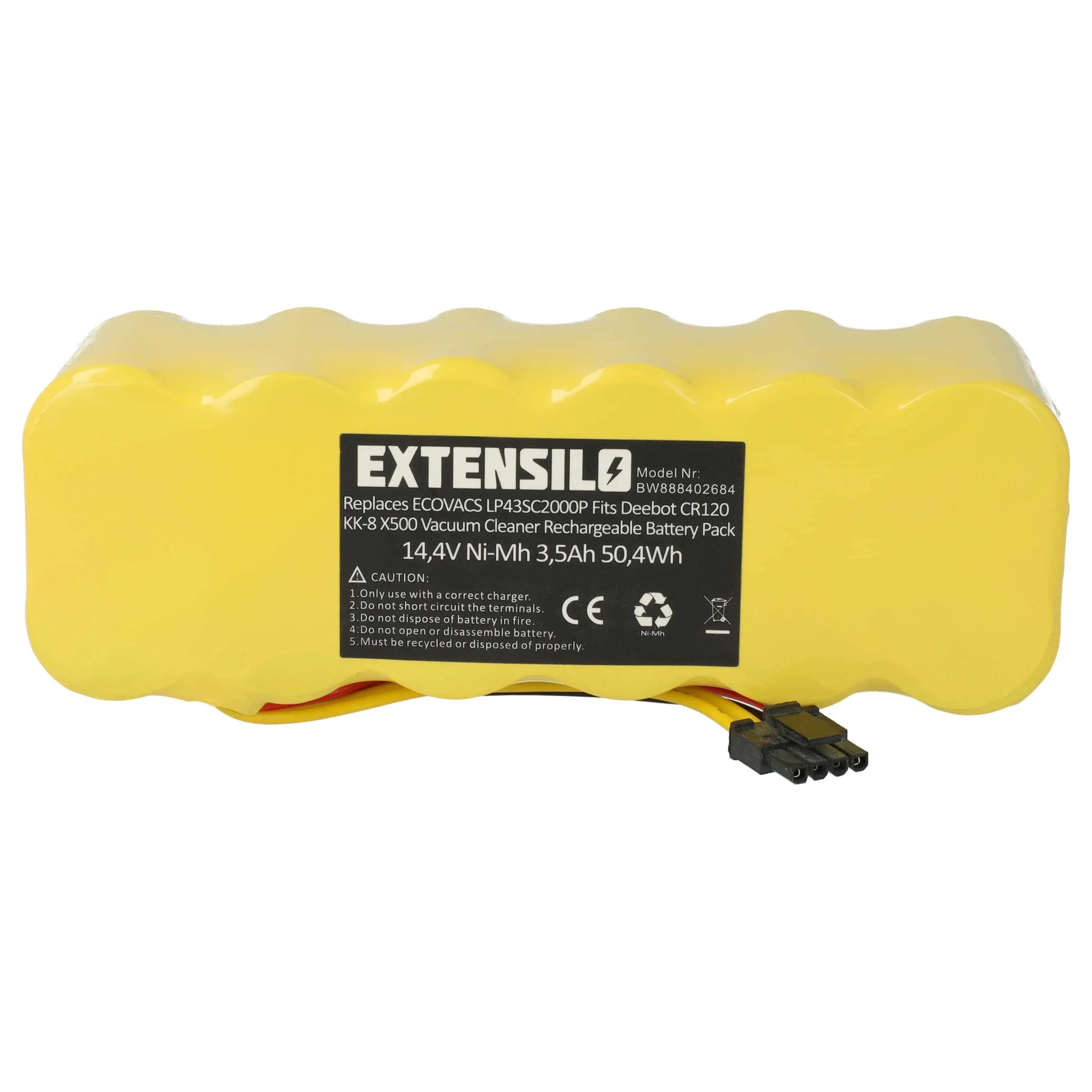 Batterie remplace Ariete AT5186005100 pour robot aspirateur Profimaster - 3500mAh 14,4V NiMH