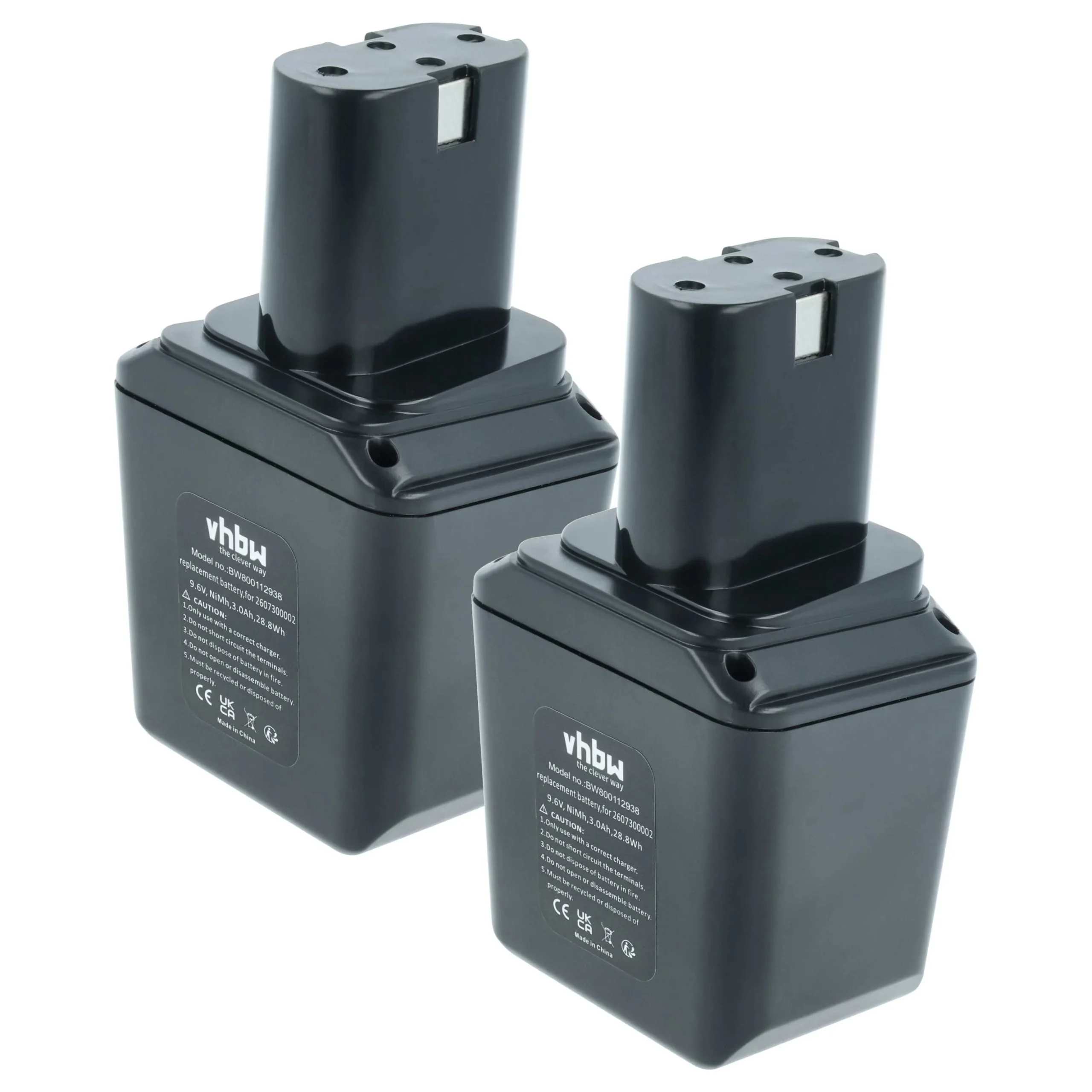 Batterie (2 pcs.) remplace Bosch 26073000002, 2 607 3000 002 outil électrique Bosch - 3Ah 9,6V NiMH