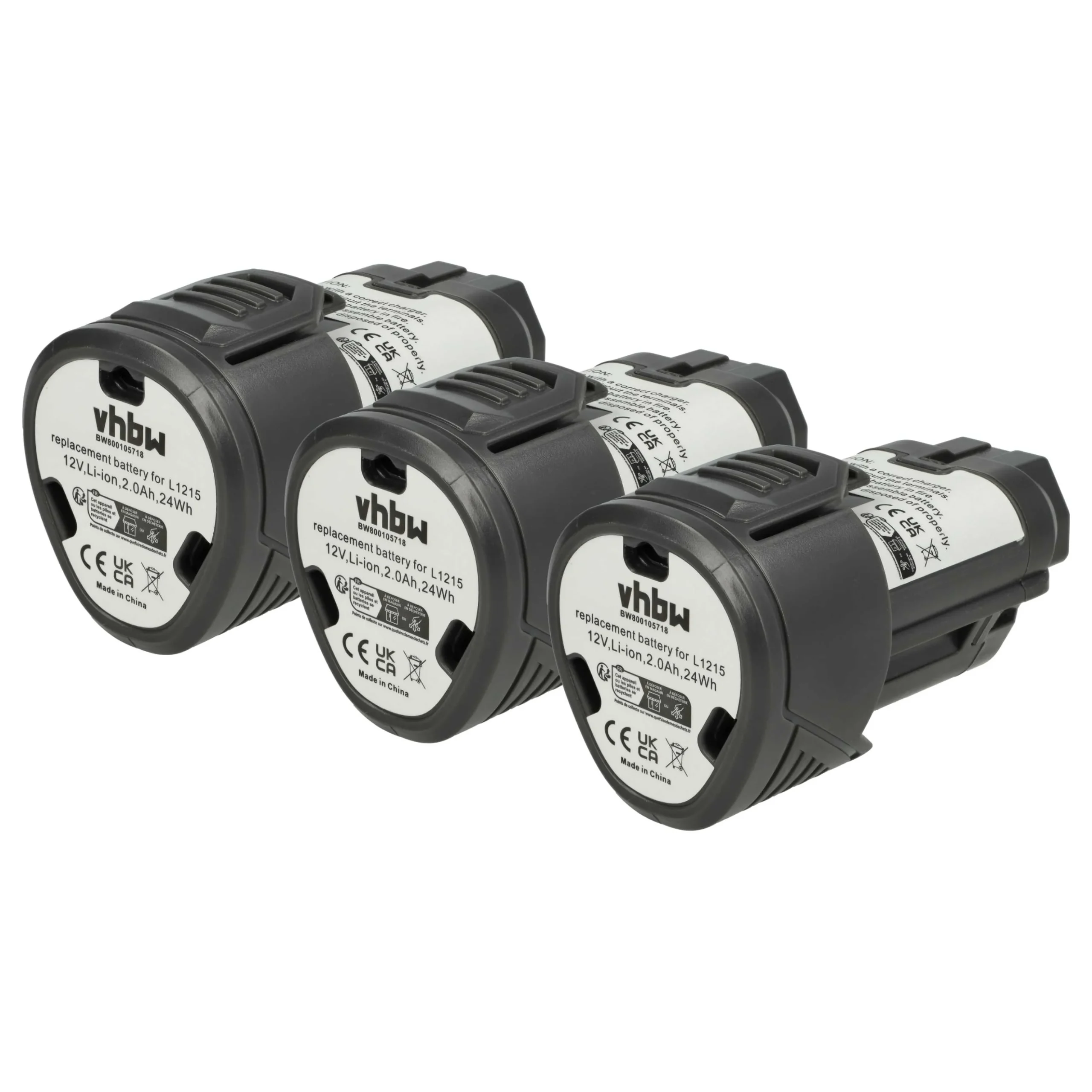 Batterie (3 pcs.) remplace AEG 4932352824, 584932, 4932, 3520, 3526 outil électrique Ridgid - 2Ah 12V Li-ion