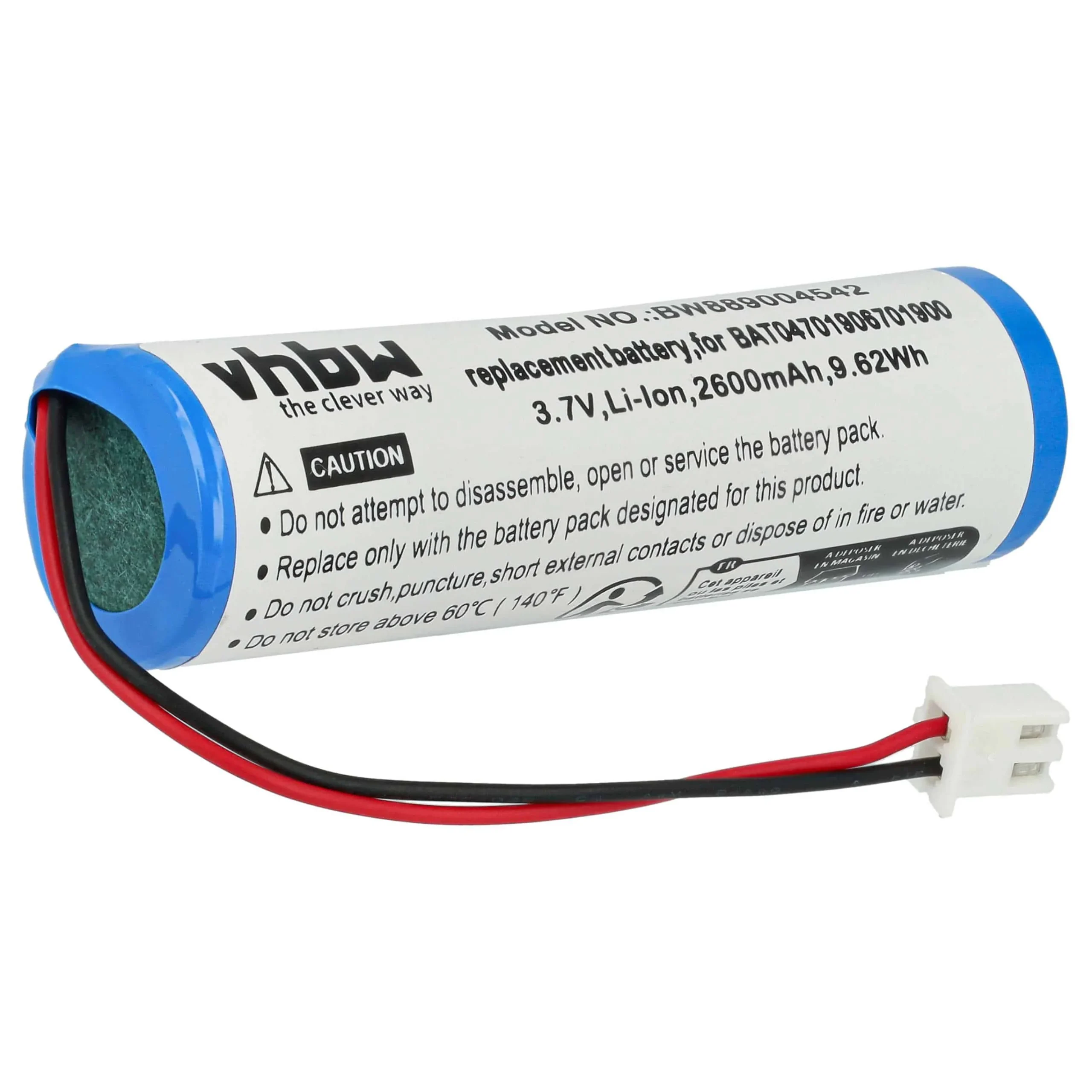 Batterie remplace Zafferano 8052536910881, BAT04701906701900 Zafferano - 2600mAh 3,7V Li-ion