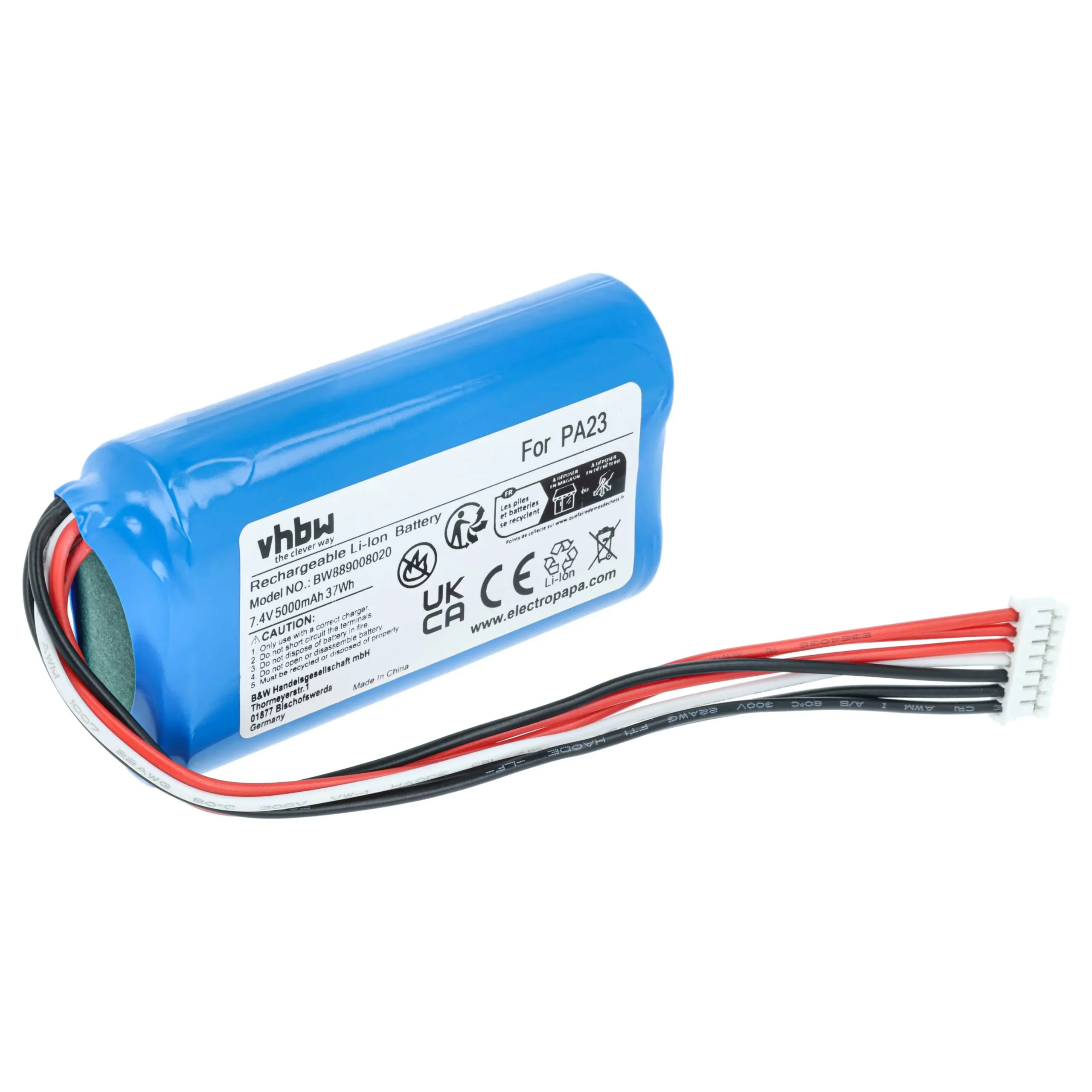 Batterie remplace Anker PA23 enceinte Anker - 5000mAh 7,4V Li-ion