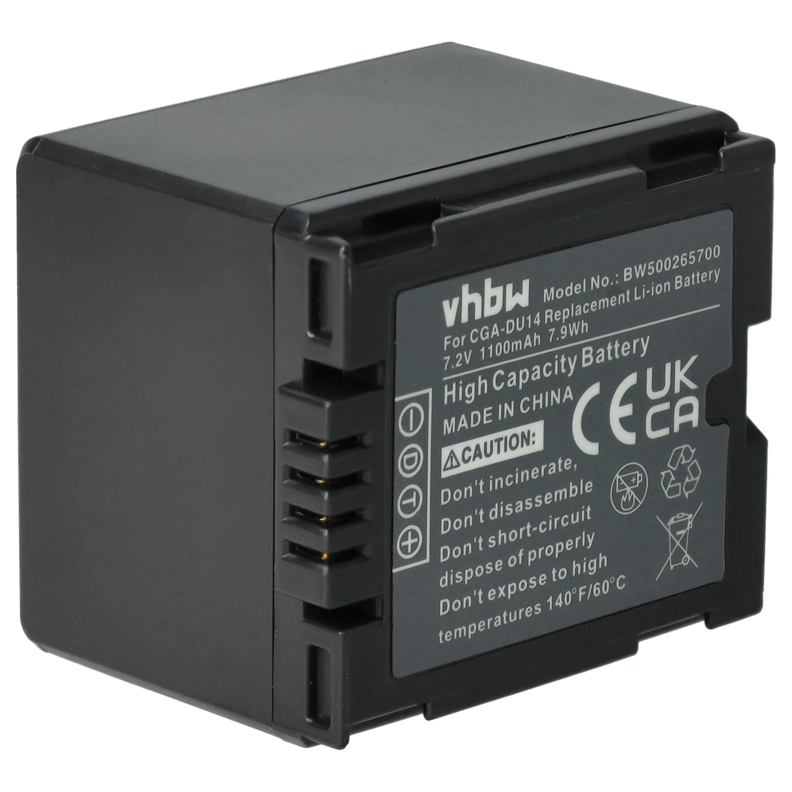 Batterie remplace Hitachi DZ-BP14s, DZ-BP07s, DZ-BP21s pour appareil photo Hitachi- 1100mAh 7,2V Li-ion