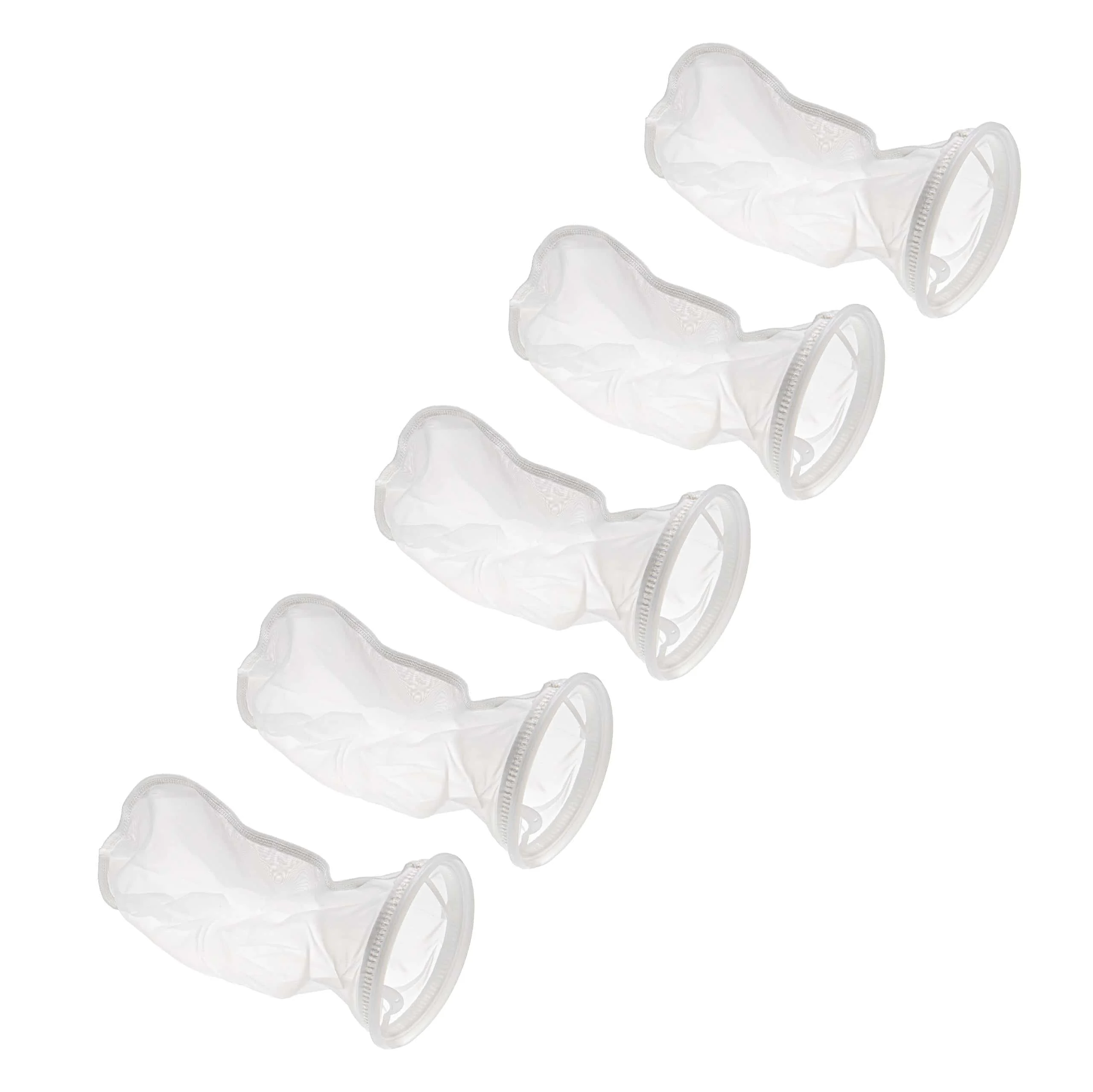 5x Chaussette filtrante pour aquarium, piscine, skimmer - Manchette, polyester, 18 x 21,5cm, 150µm