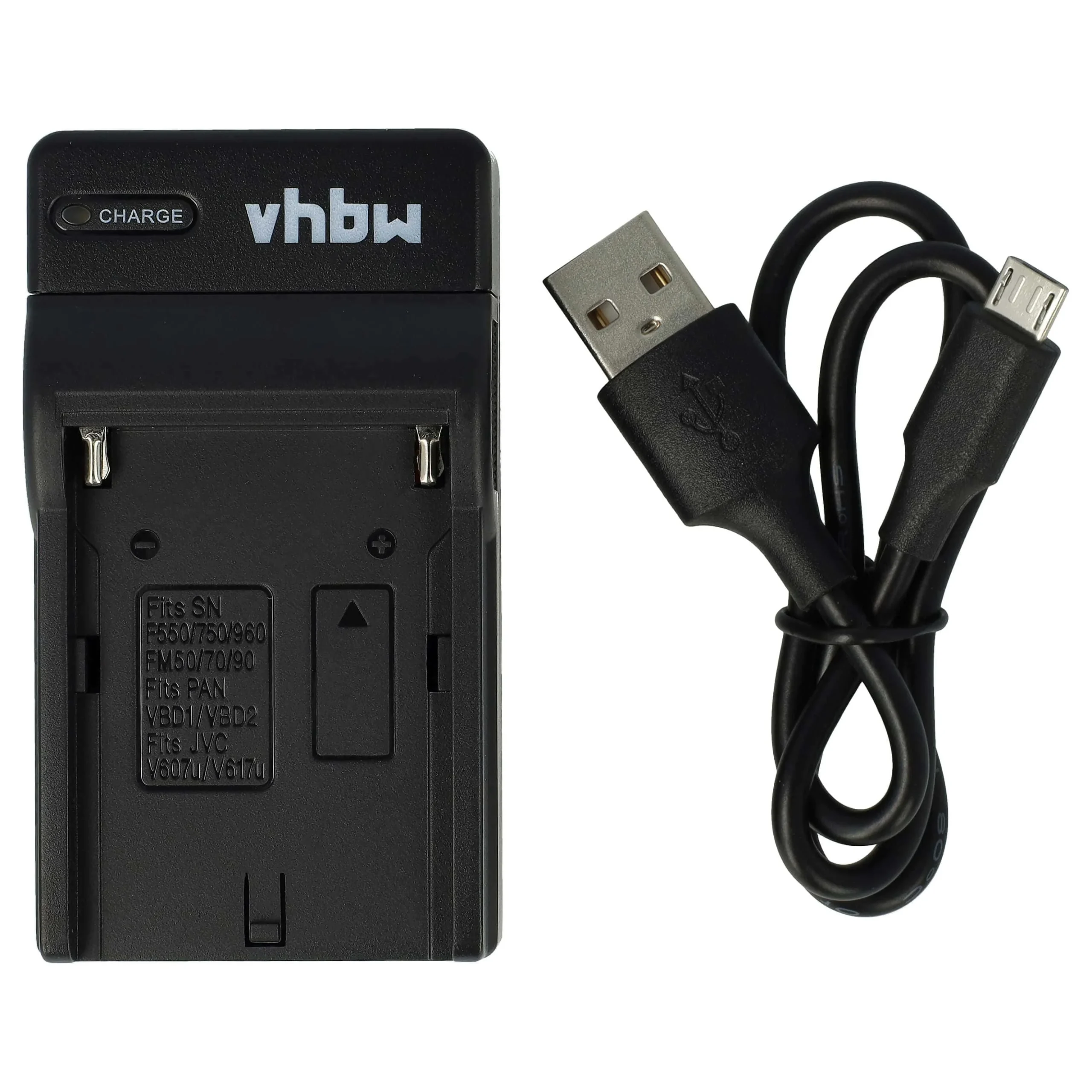 Chargeur USB-C + câble USB-C remplace Sony BC-VM10 pour appareil photo Sony - 0,5 A
