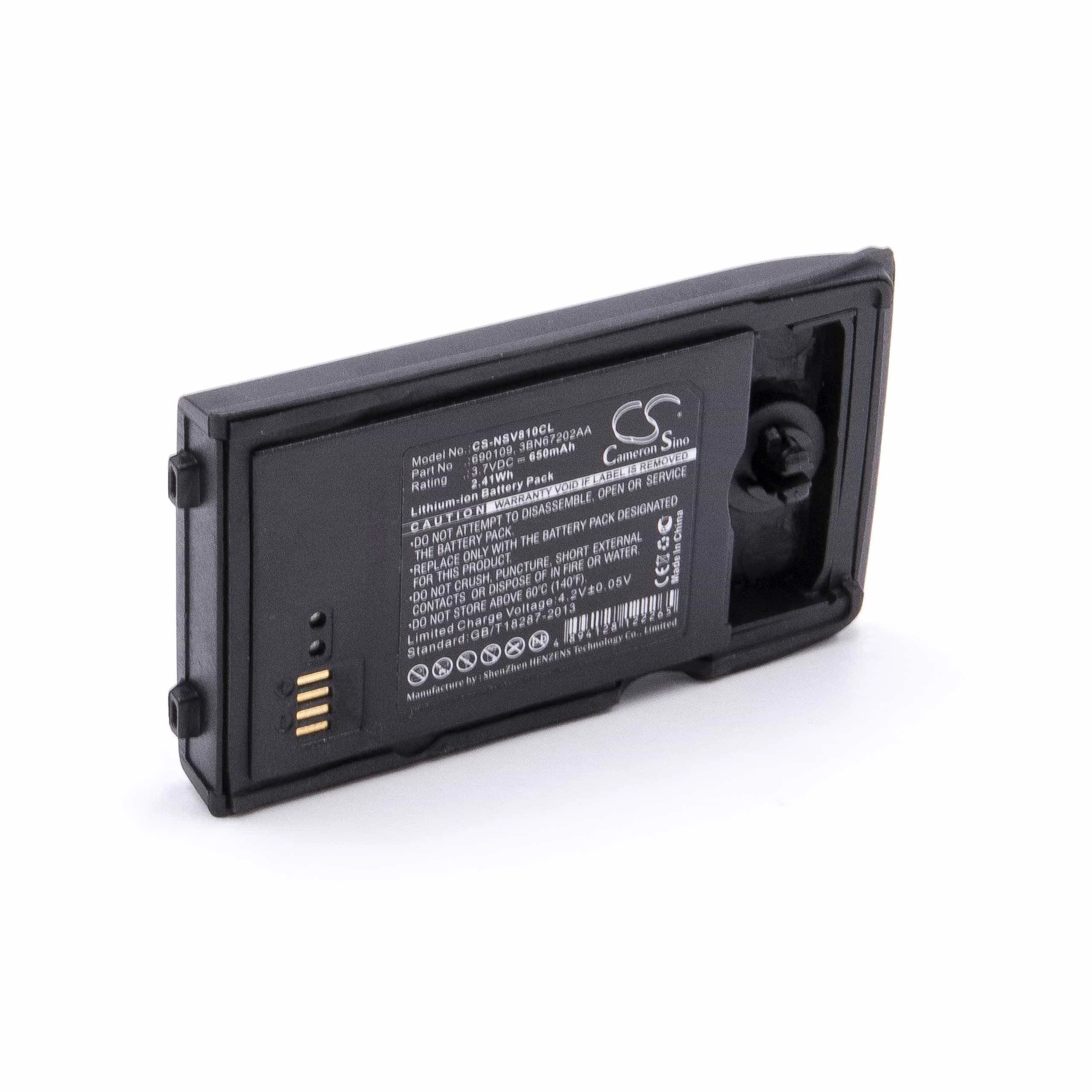 Batterie remplace Alcatel 3BN67202AA, 690109 pour téléphone NEC - 650mAh 3,7V Li-ion