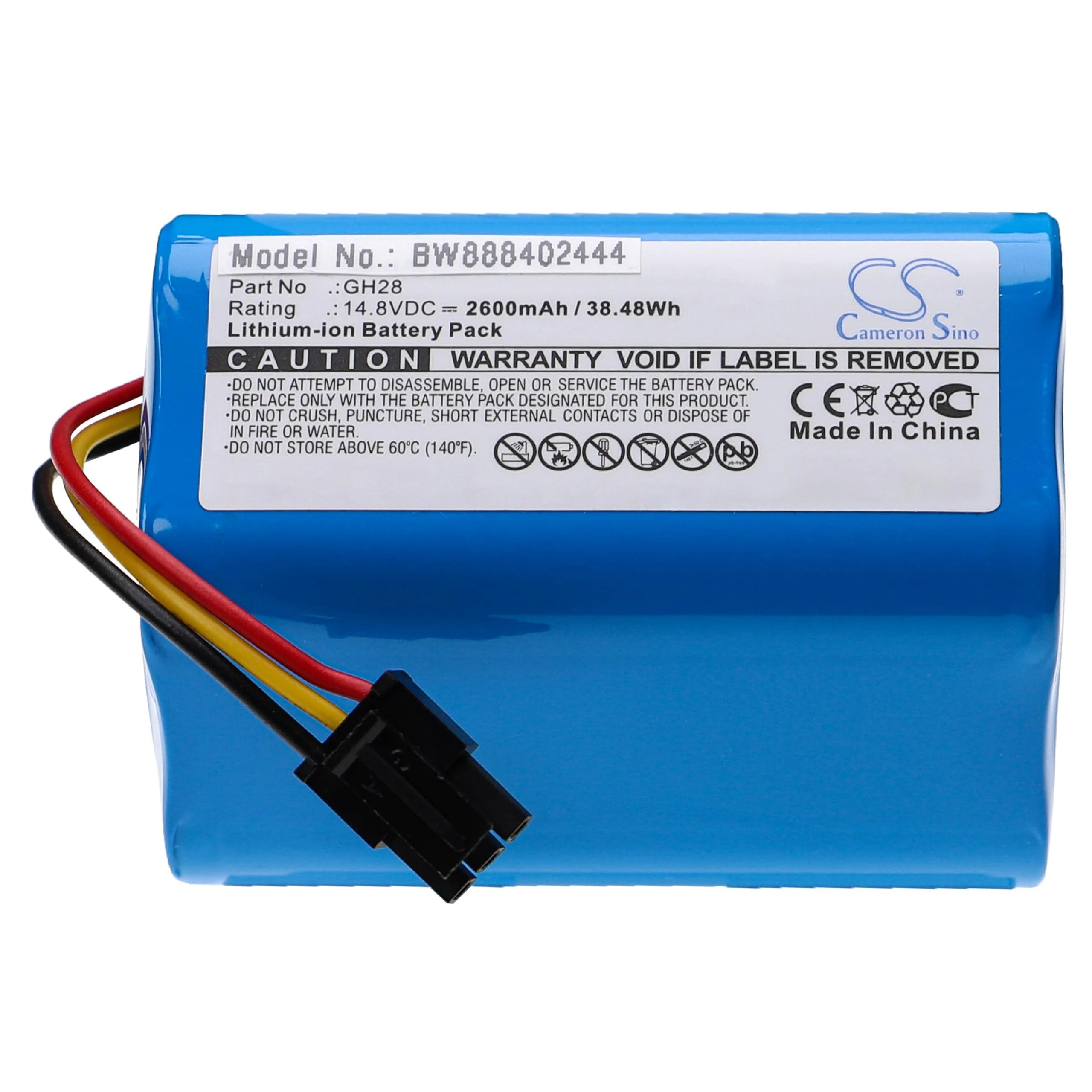 Batterie remplace Haier GH28 pour robot aspirateur TCL - 2600mAh 14,8V Li-ion