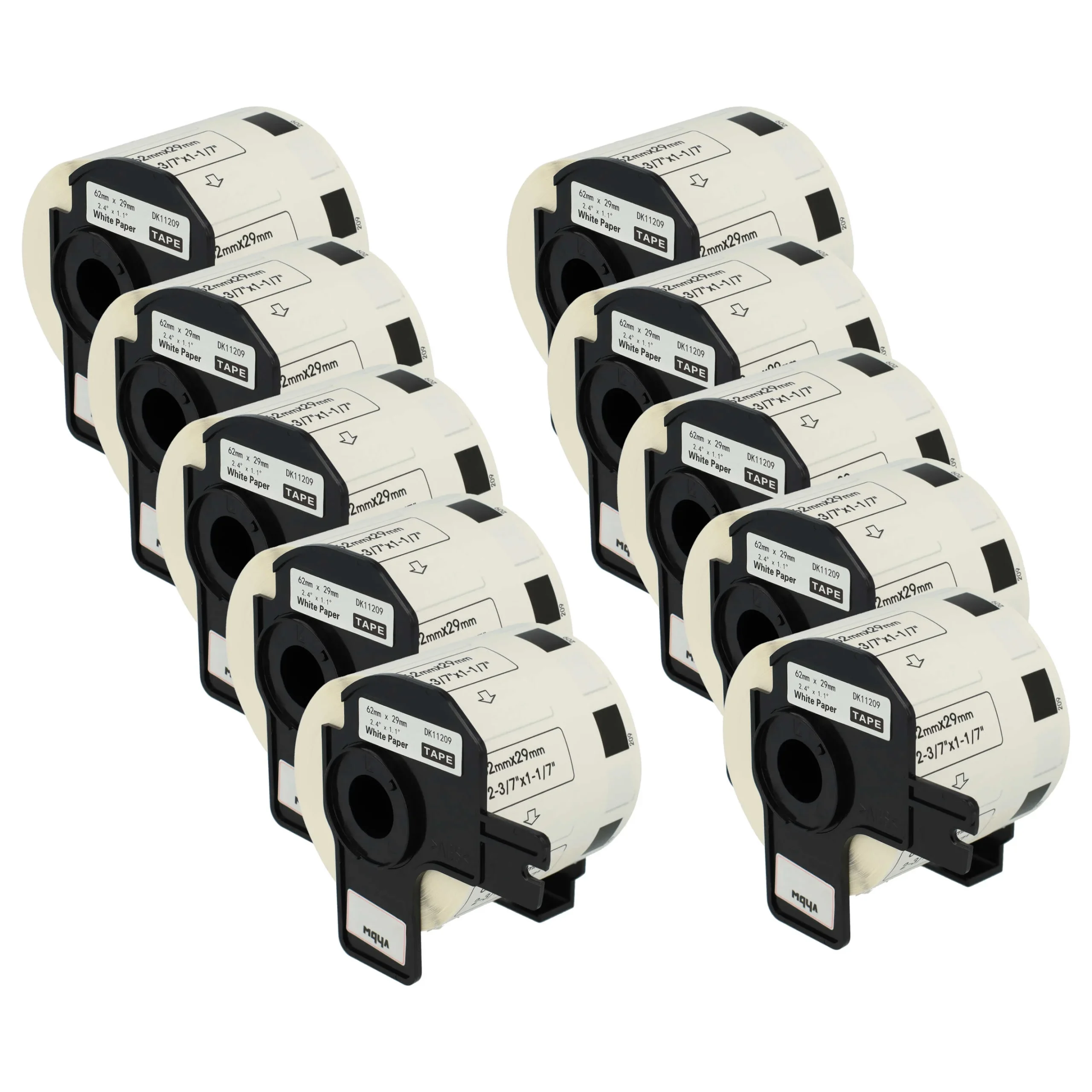 10x Étiquette remplacent Brother DK-11209 pour imprimante étiqueteuse - 62mm x 29mm + support