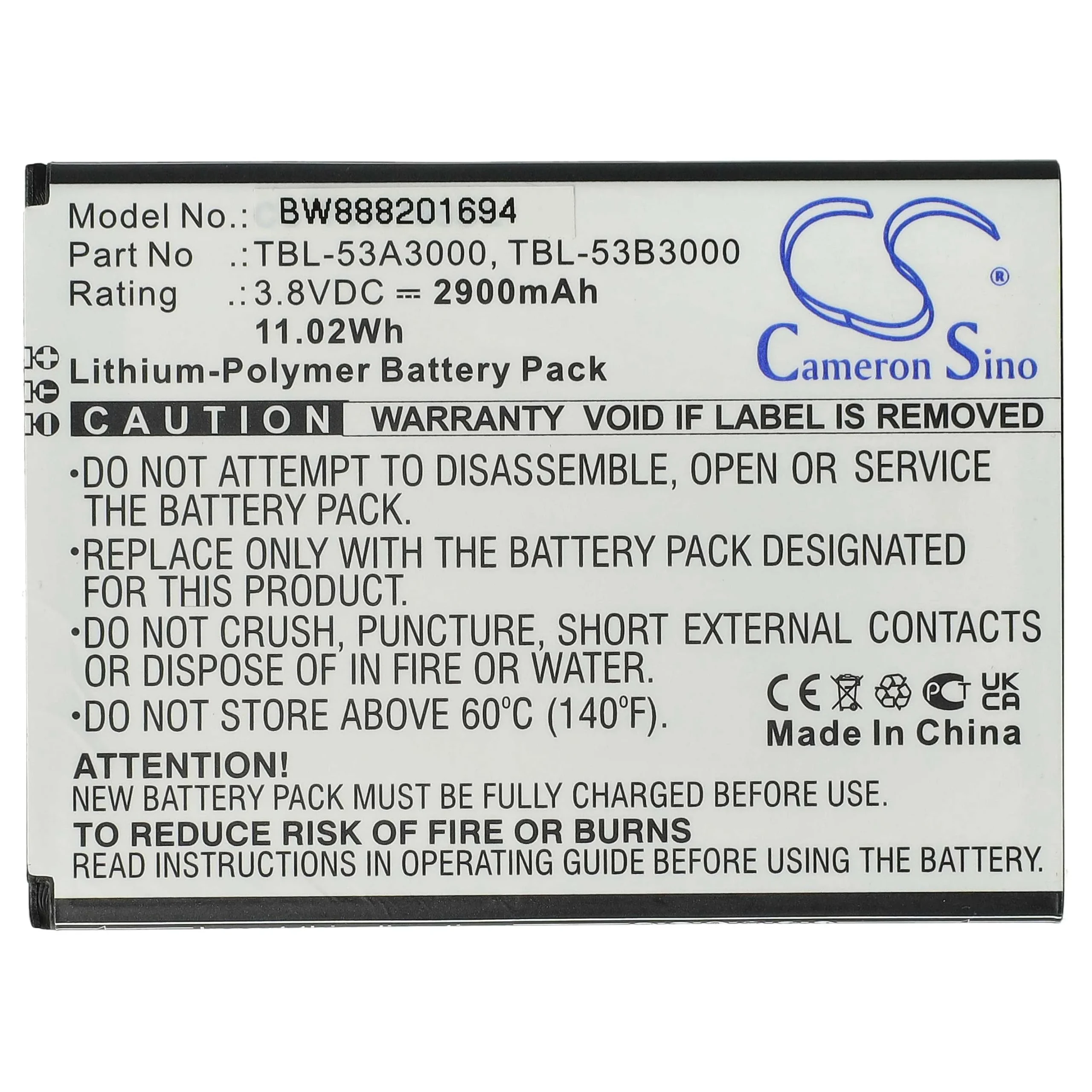 Batterie remplace TP-Link TBL-53A3000, TBL-53B3000 routeur modem - 2900mAh 3,8V Li-polymère