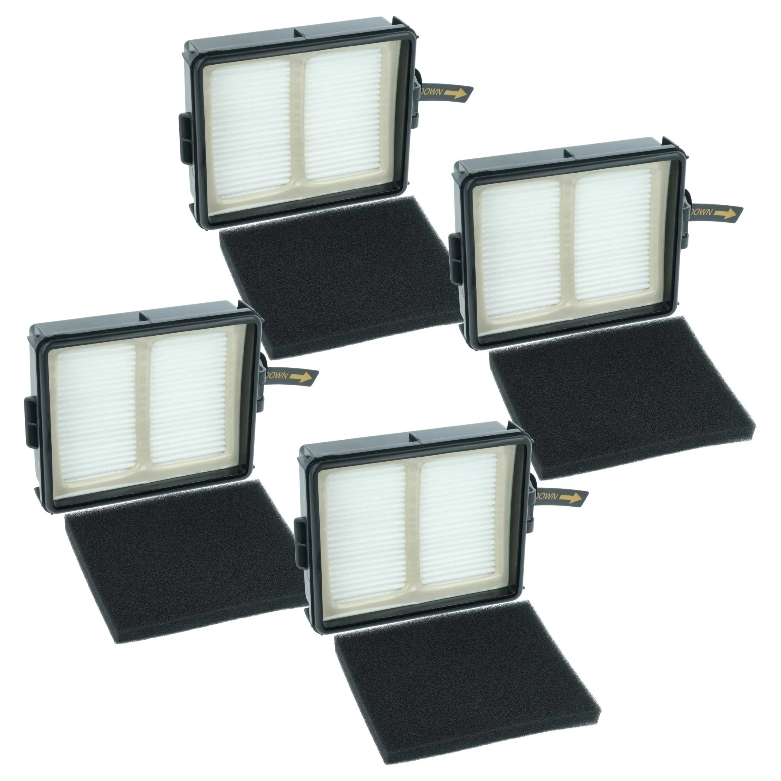 4x Filtres remplace Shark XHFIW1000, XPRFIW1000 pour aspirateur - filtre combiné (préfiltre + HEPA)