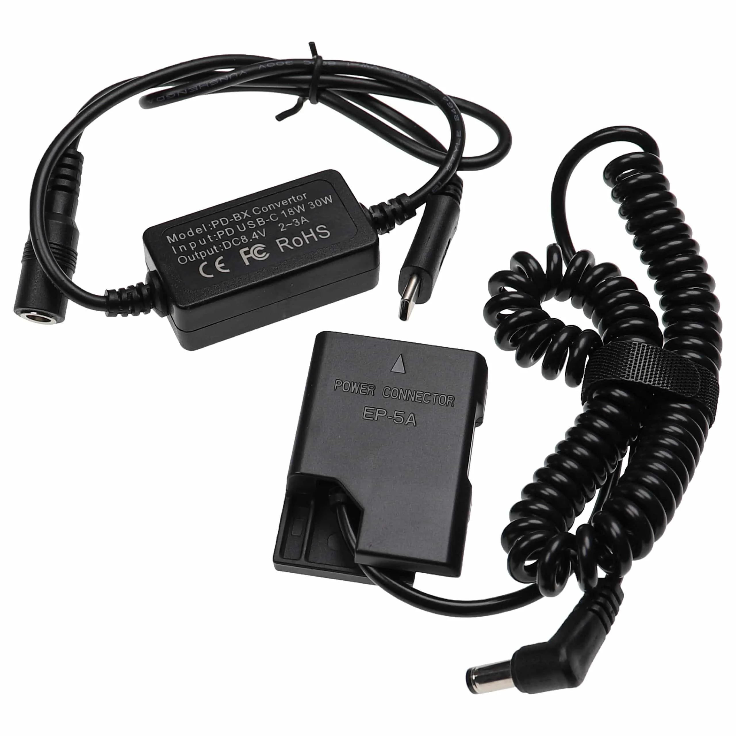 Bloc secteur USB remplace Nikon EN-EL15, EN-EL15b, EN-EL15A pour caméra Nikon + coupleur DC comme Nikon