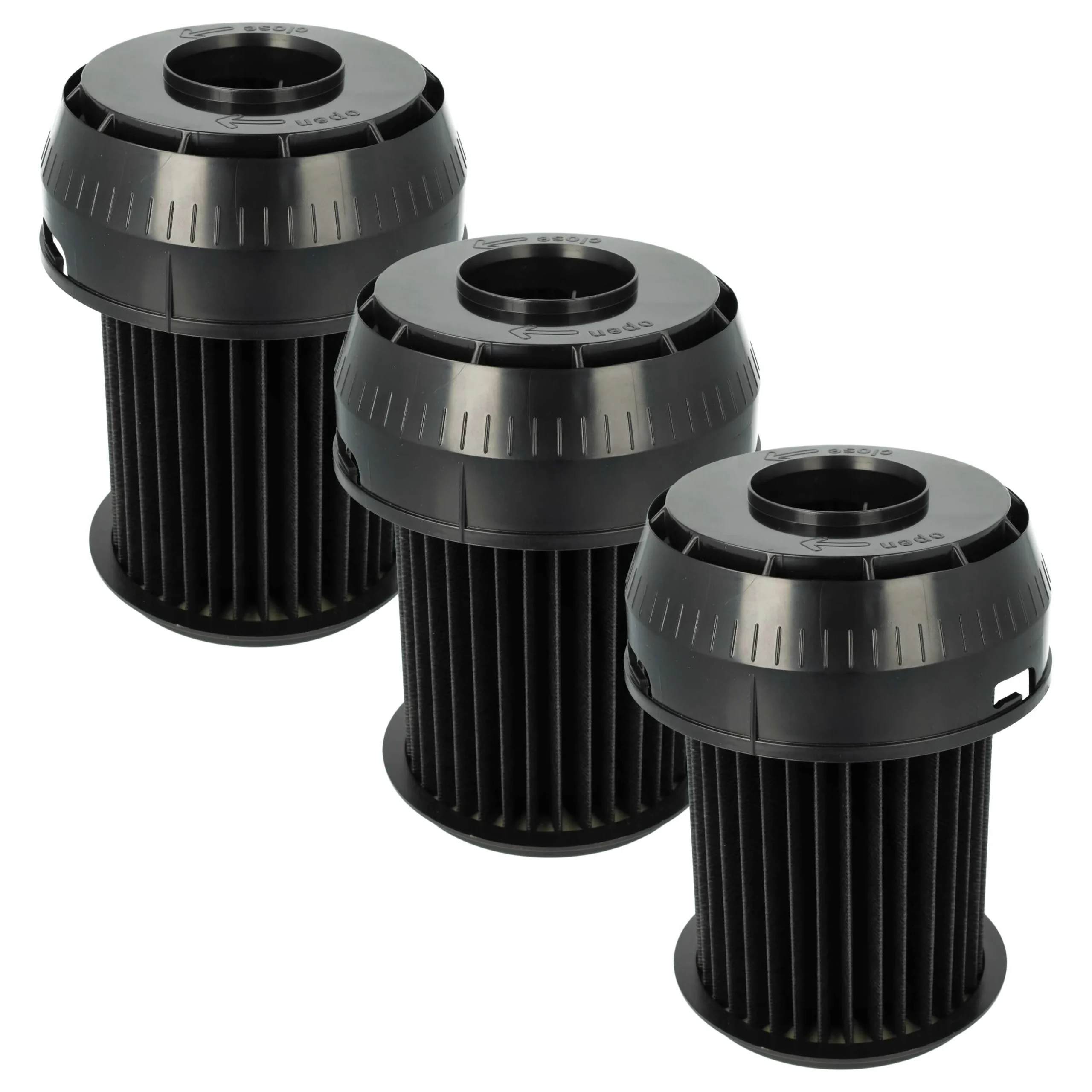 3x Filtre remplace Bosch 2609256d46, 00649841 pour aspirateur Bosch - filtre à lamelles, noir