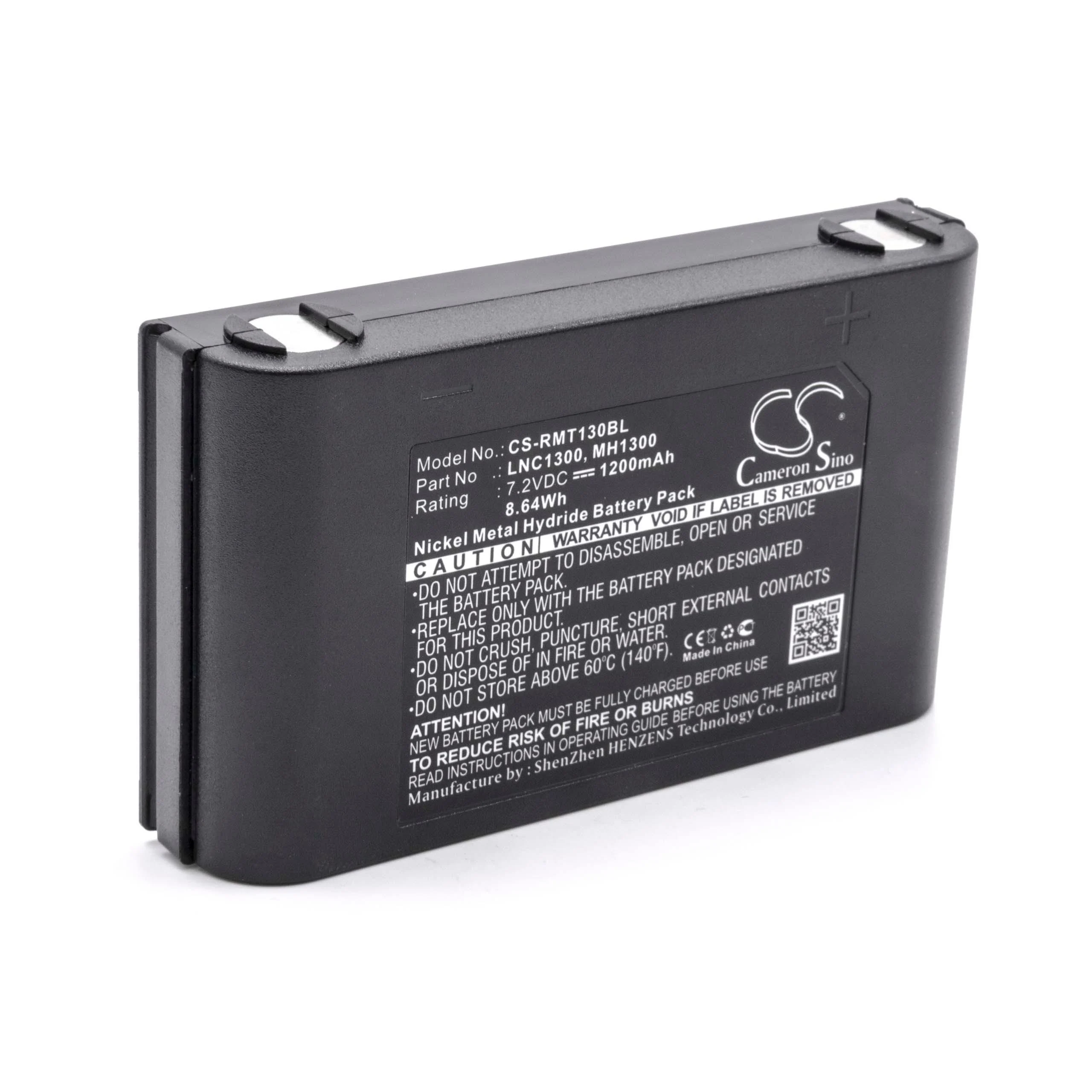 Batterie remplace Ravioli LNC1300, MH1300, NC1300 pour télécommande Ravioli- 1200mAh 7,2V NiMH