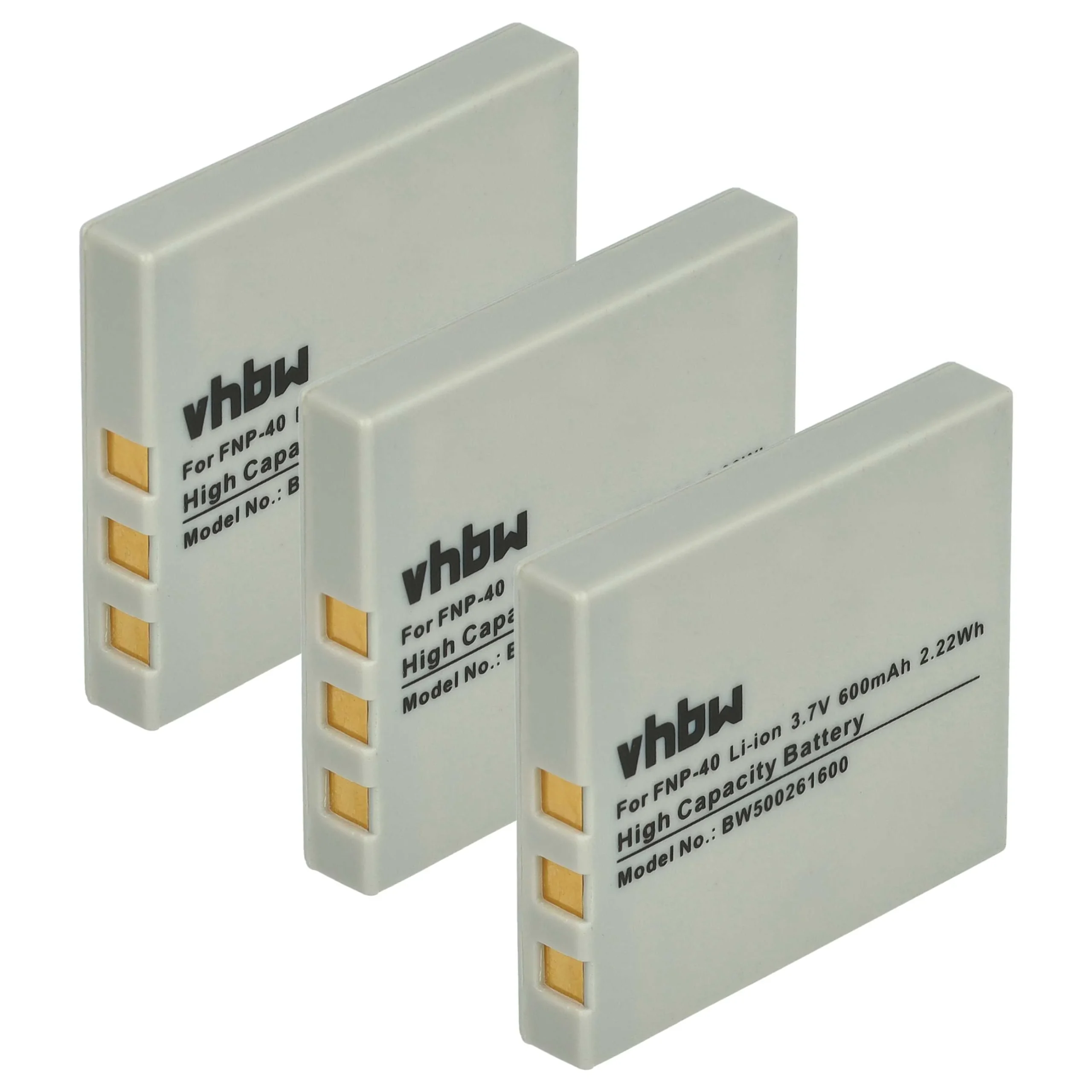 3x Batteries remplace Creative CAS101 pour appareil photo Praktica- 500mAh 3,6V Li-ion