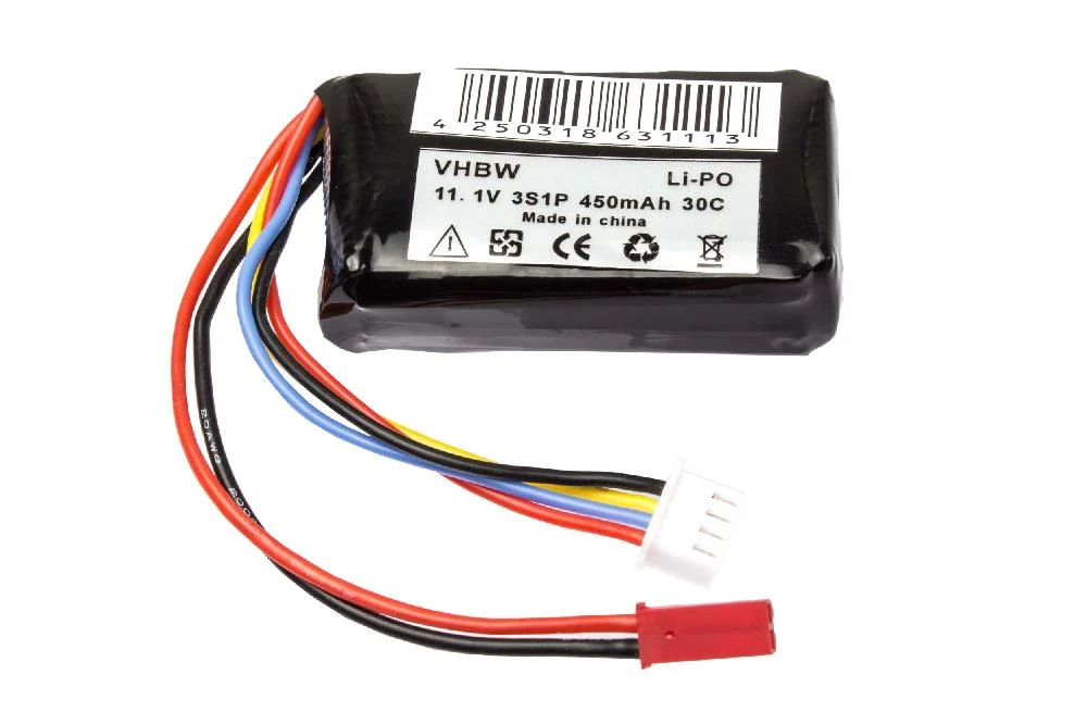 Batterie modèle radio-télécommandé - 450mAh 11,1V Li-polymère, JST-SYP-2P
