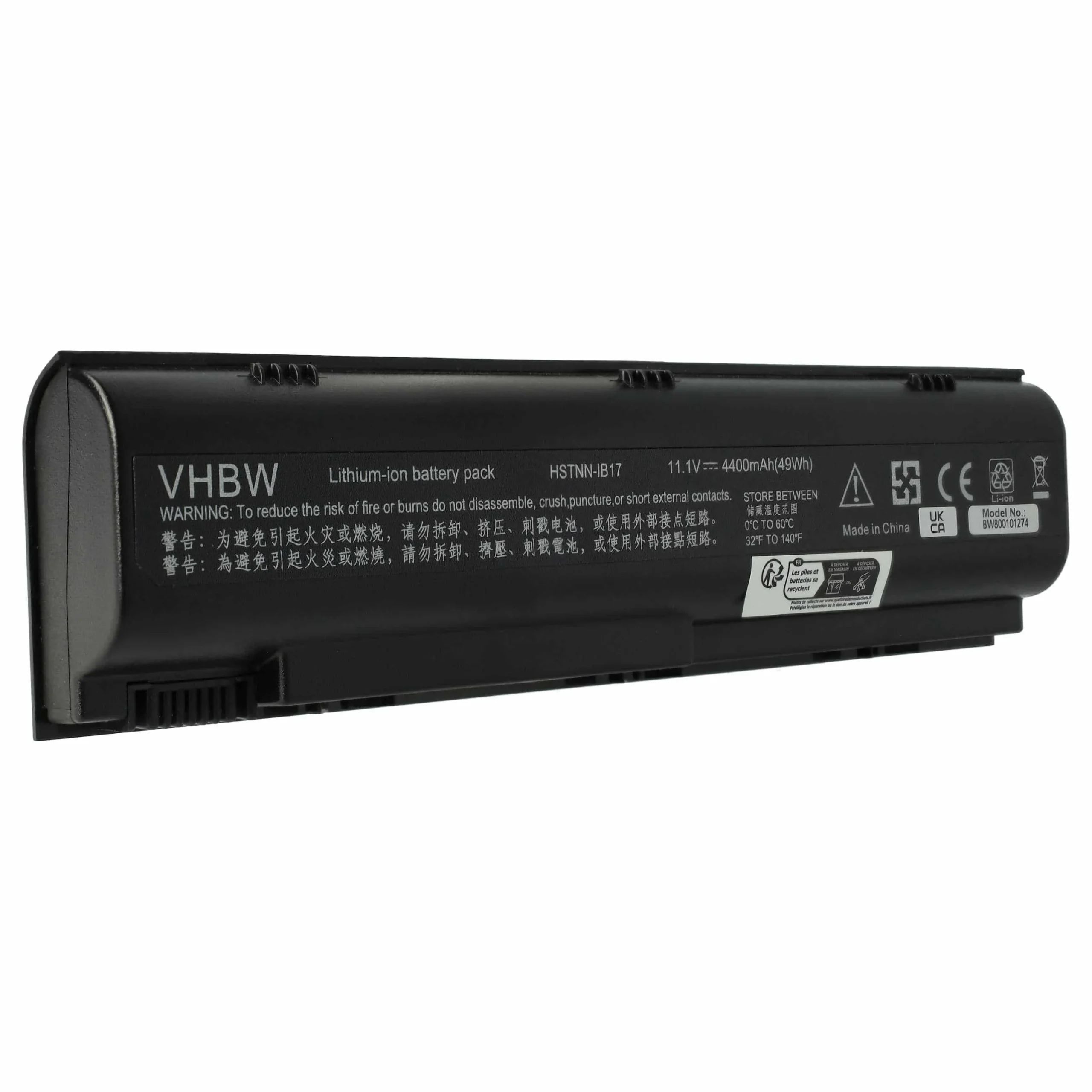 Batterie remplace HP 367760-001, 367759-001 pour ordinateur portable HP- 4400mAh 10,8V Li-ion, noir