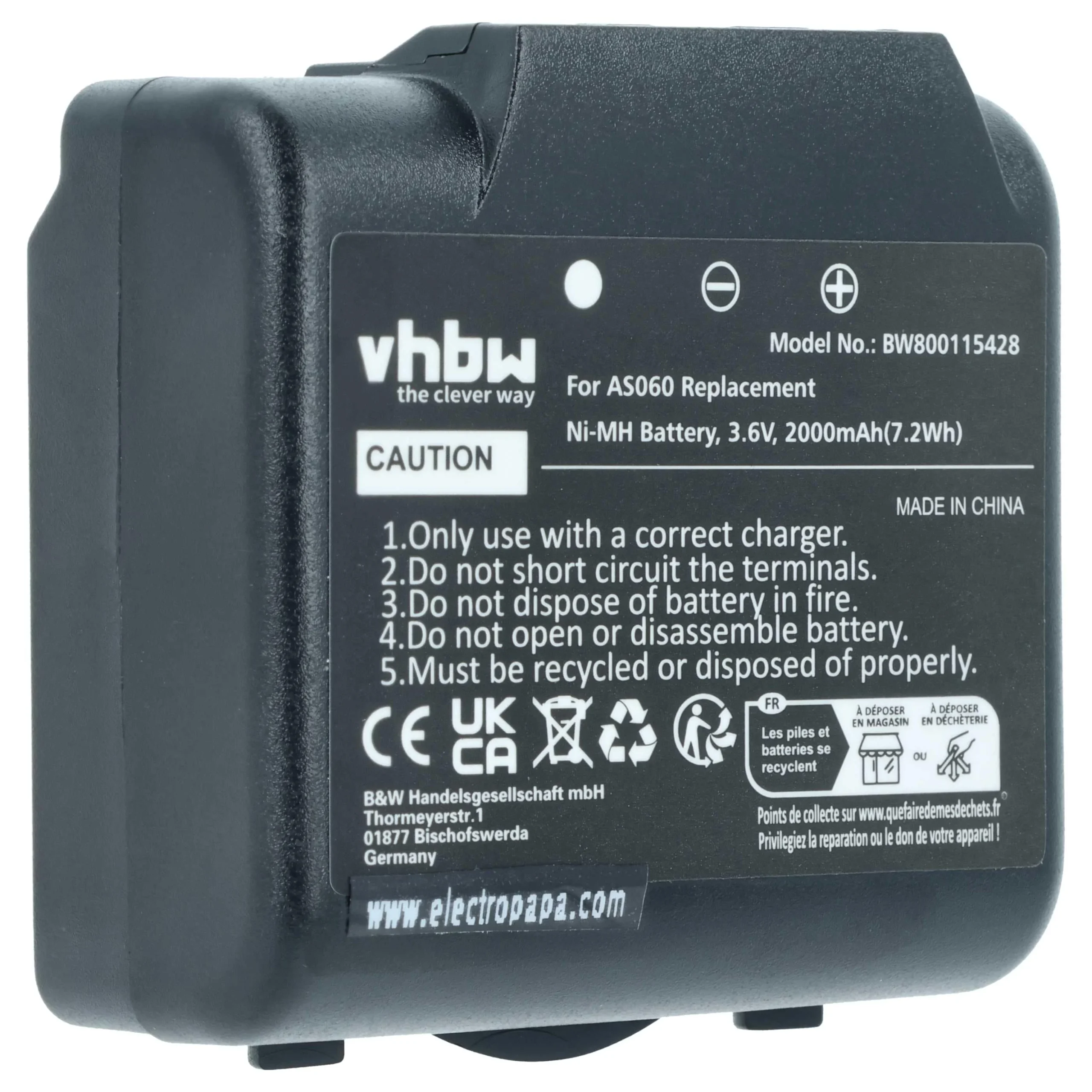 Batterie remplace IMET AS060, AS083 - 2000mAh 3,6V NiMH