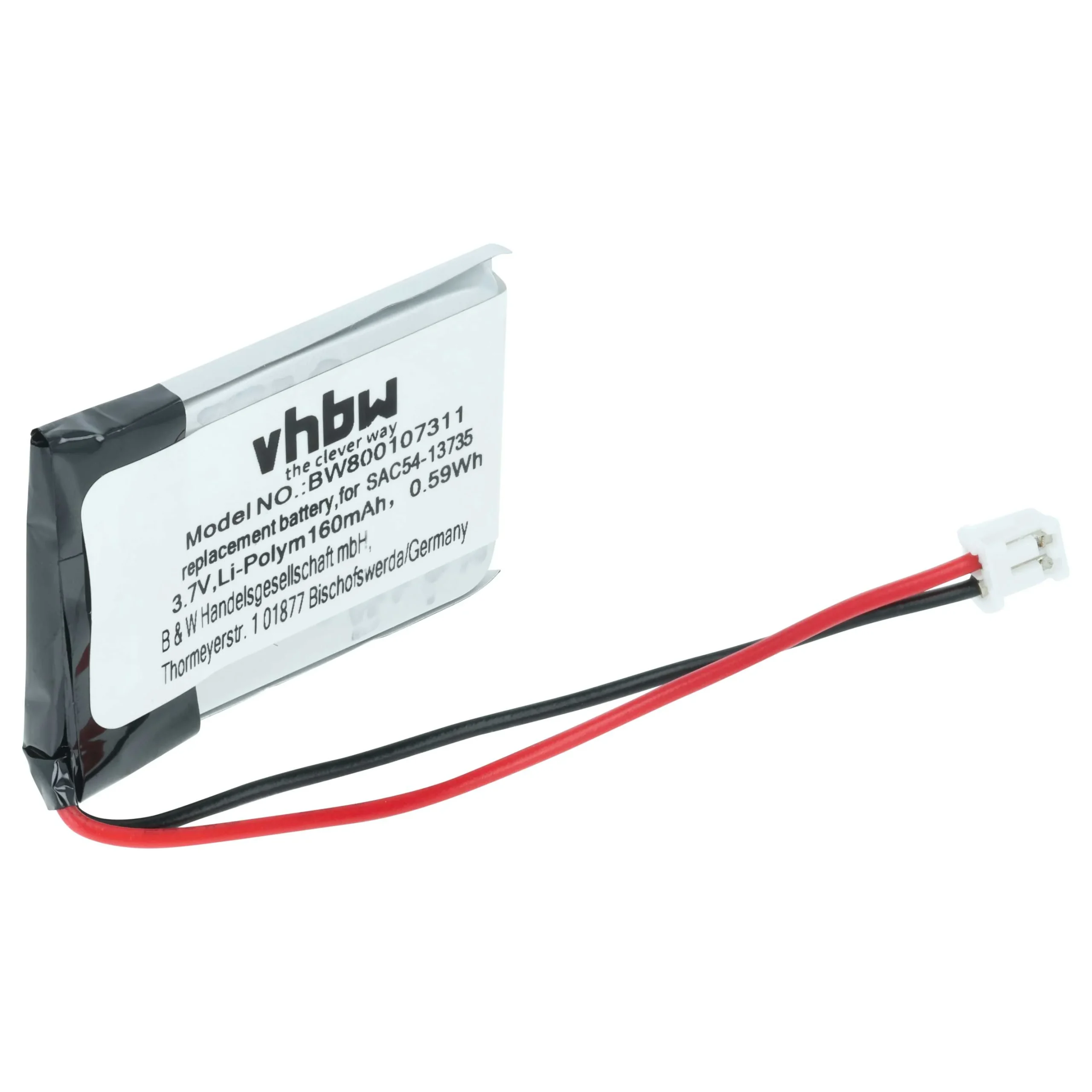 Batterie remplace SAC54-13735 collier de dressage de chien SportHunter - 160mAh 3,7V Li-polymère