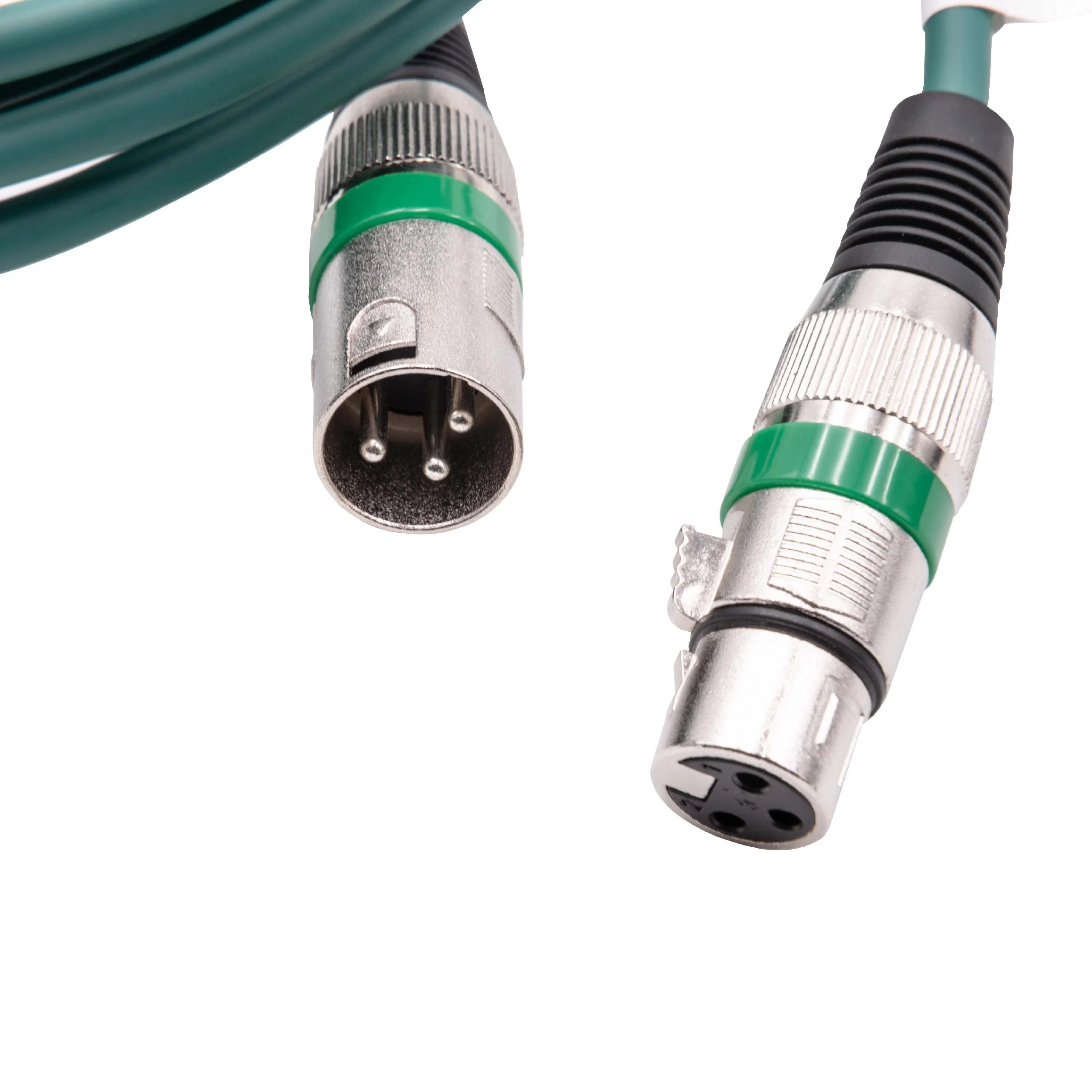 Câble DMX pour projecteur, équipement d'éclairage - prise XLR vers fiche XLR, 3 broches, 200 cm, vert