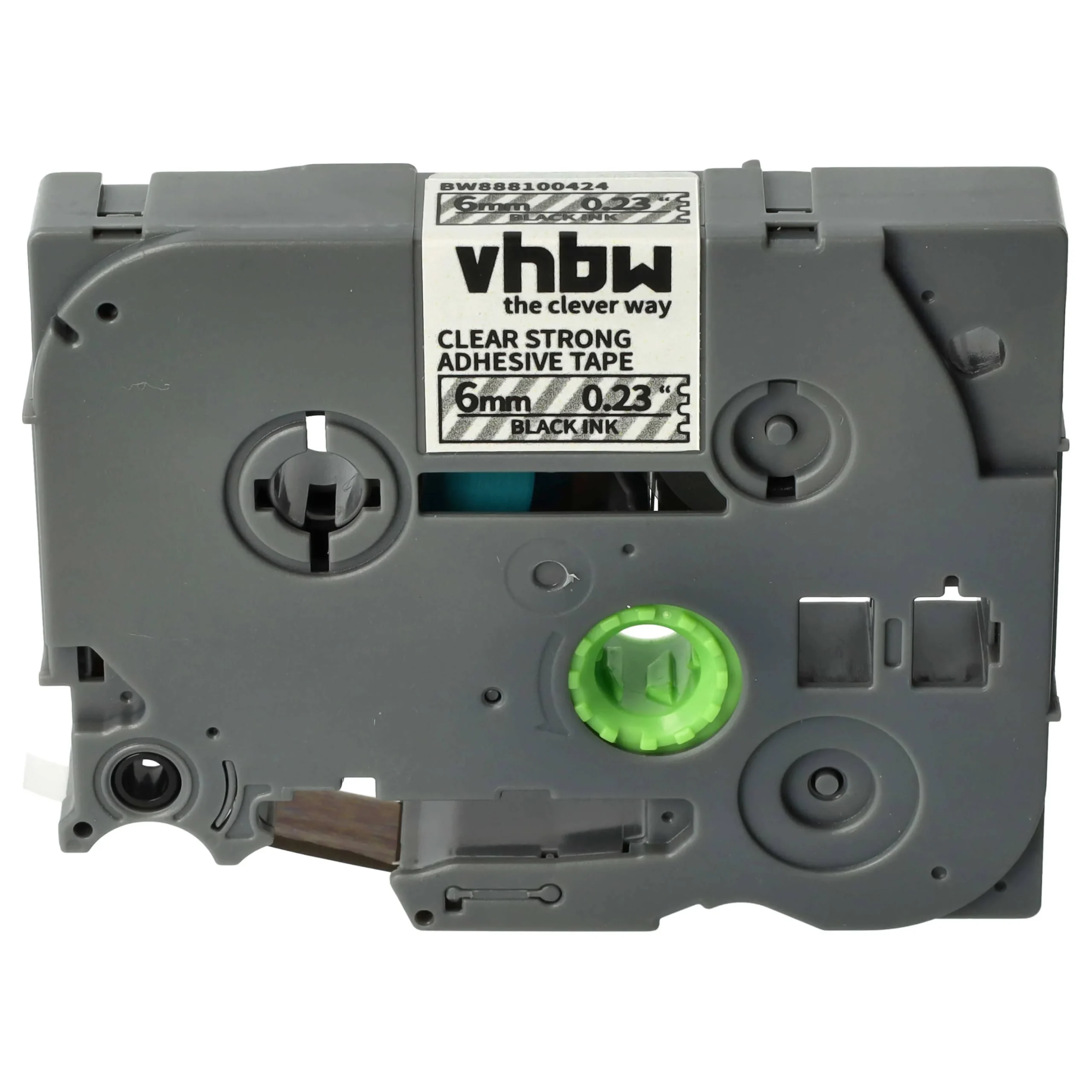 Cassette à ruban remplace Brother TZE-S111 - 6mm lettrage Noir ruban Transparent, plastique