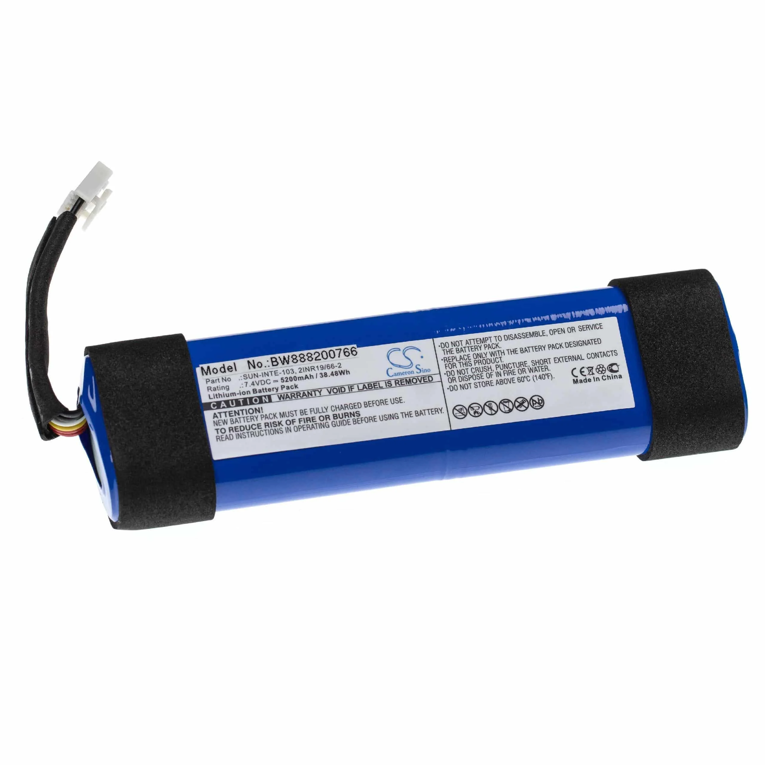 Batterie remplace JBL 2INR19/66-2, SUN-INTE-103 enceinte JBL - 5200mAh 7,4V Li-ion