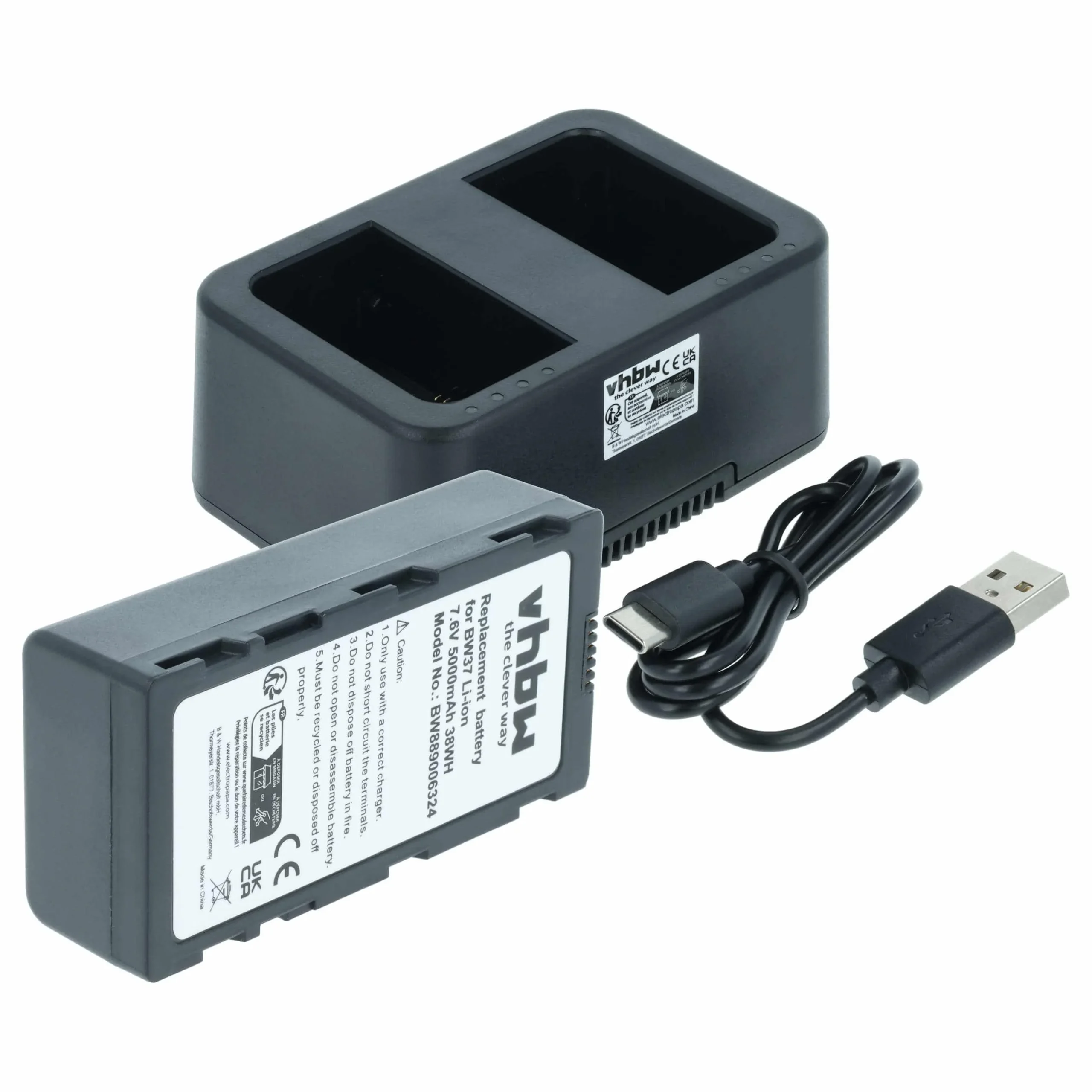 1x batterie, 1x station de charge avec câble USB remplace DJI WCH3, WB37 pour drone, équipements UAV DJI - Accessoires outdoor et loisirs