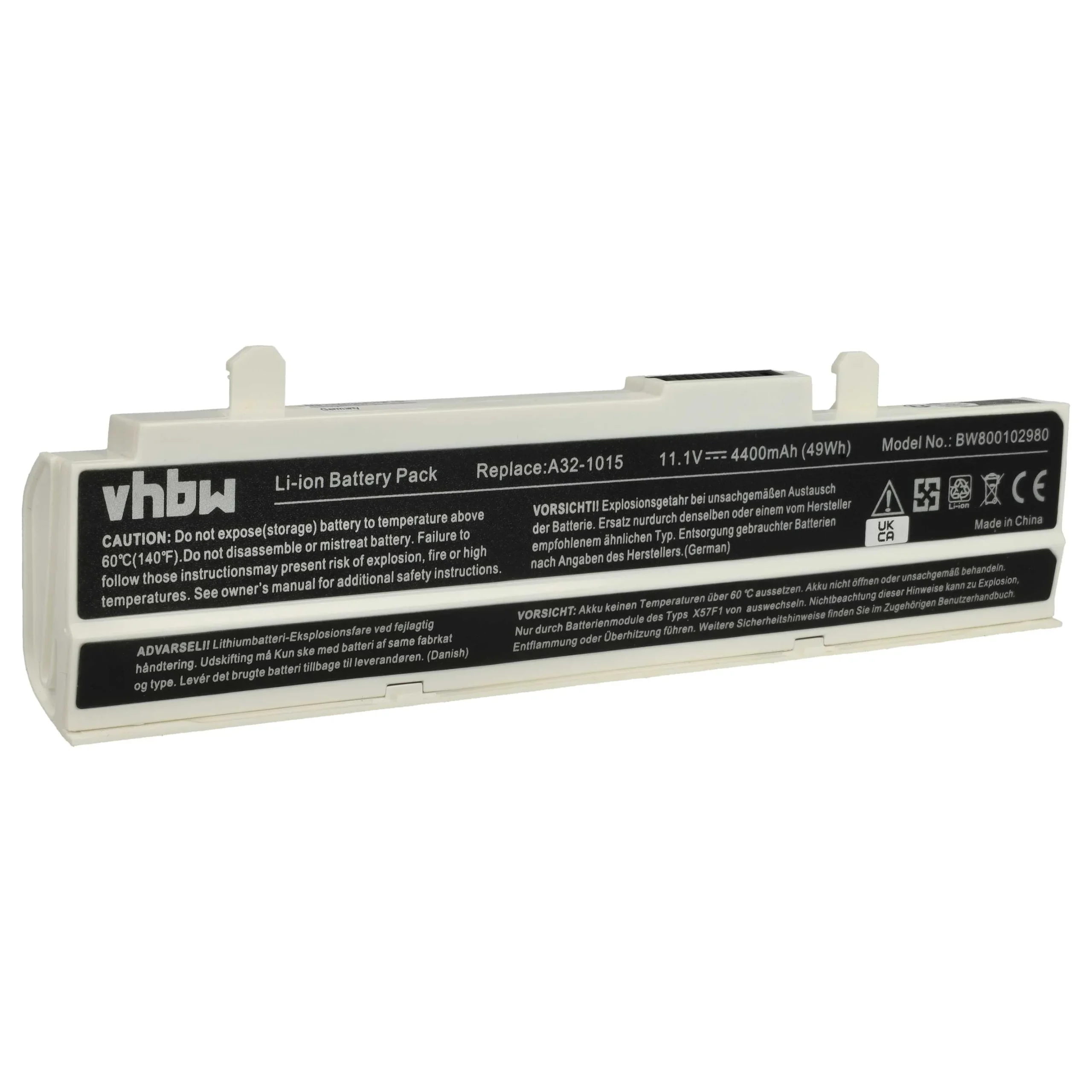Batterie remplace Asus A32-1015, A31-1015 pour ordinateur portable Asus- 4400mAh 11,1V Li-ion, blanc