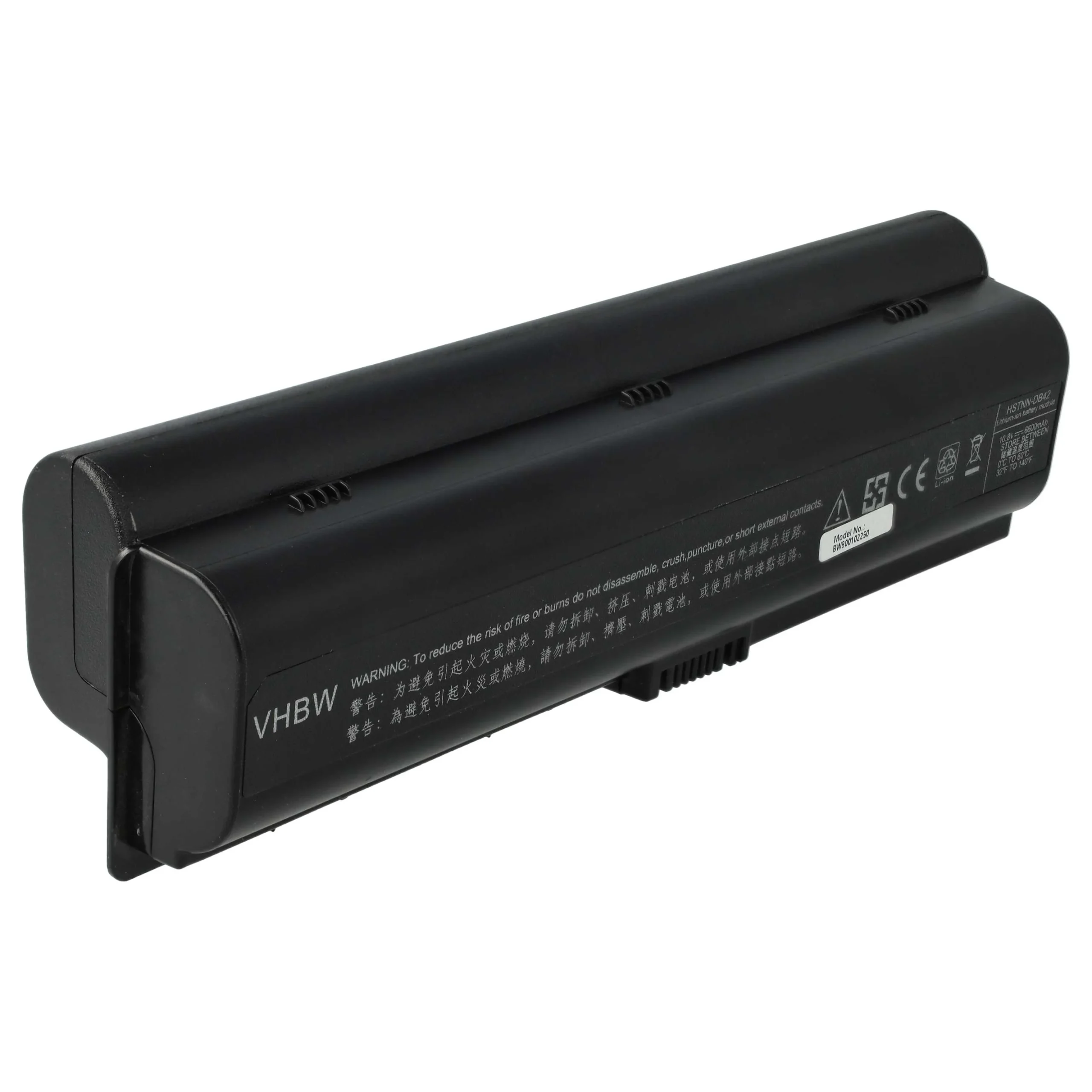 Batterie remplace HP 411462-261, 411462-141 pour ordinateur portable HP- 6600mAh 10,8V Li-ion, noir