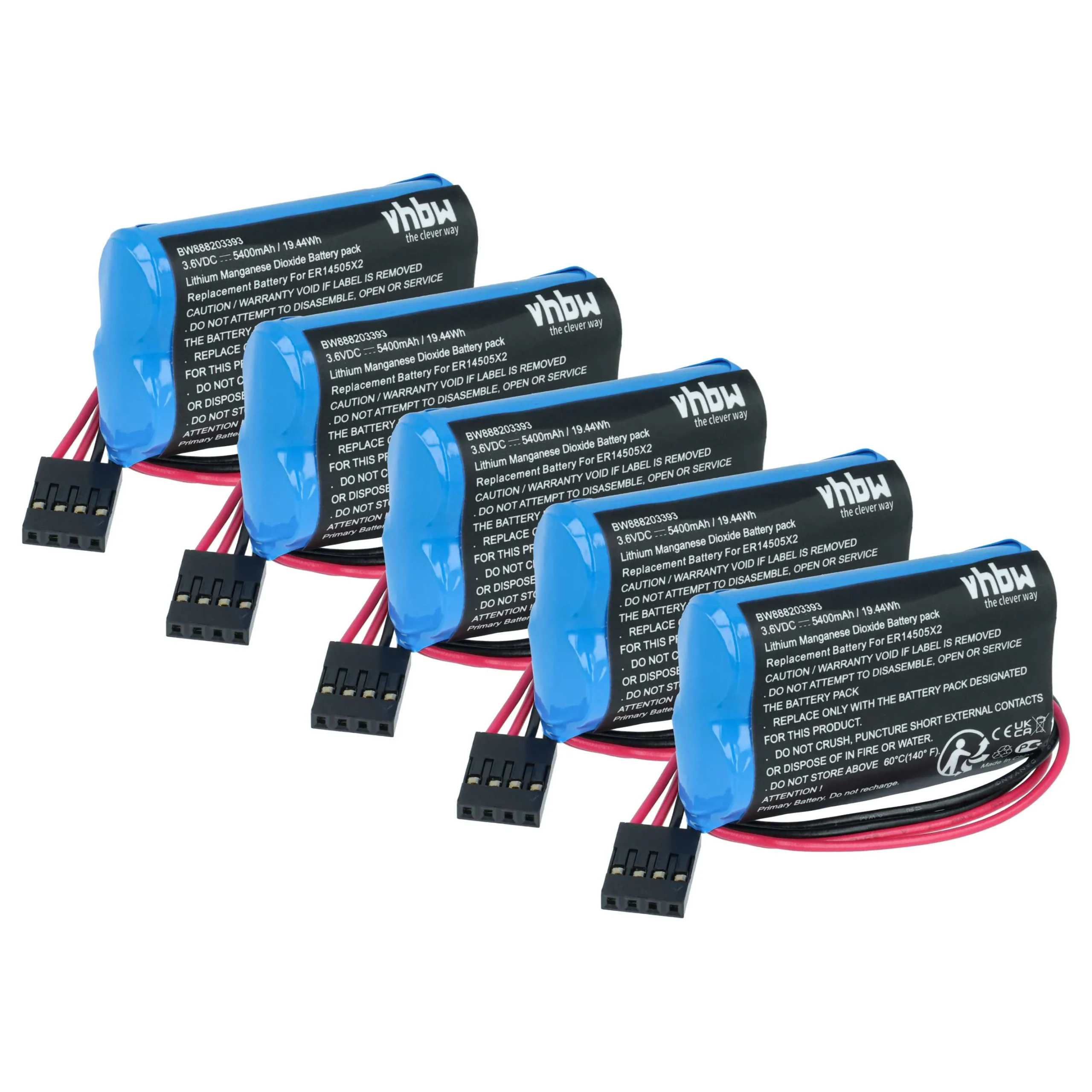 CNC Controller 5x Battery replaces Schneider 2XSL360/131 - 5400 mAh 3.6 V Li-SOCl2