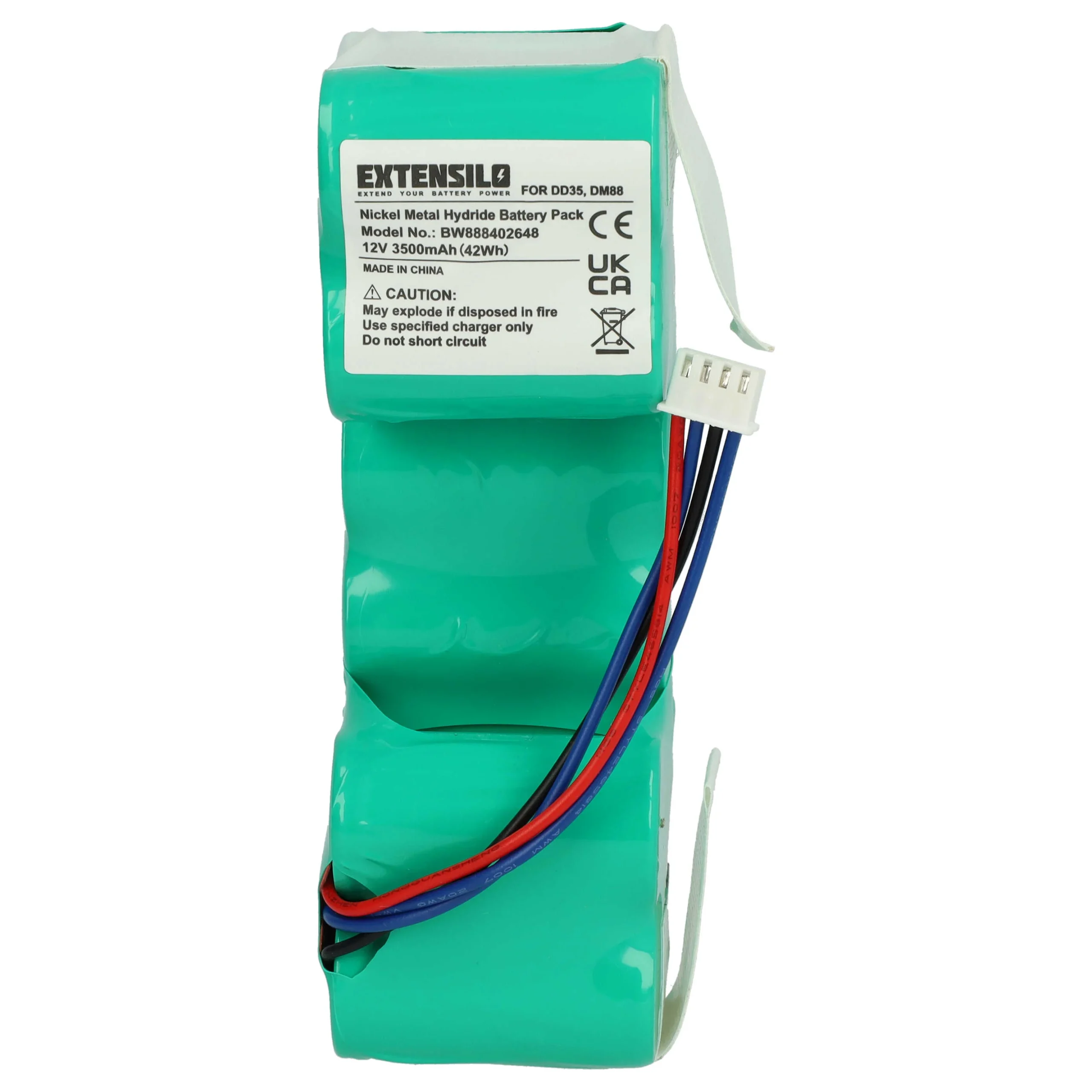 Batterie remplace Ecovacs DD4G, DM88, 10002167, 10001568, DD3G pour robot aspirateur iRobot - 3500mAh 12V NiMH