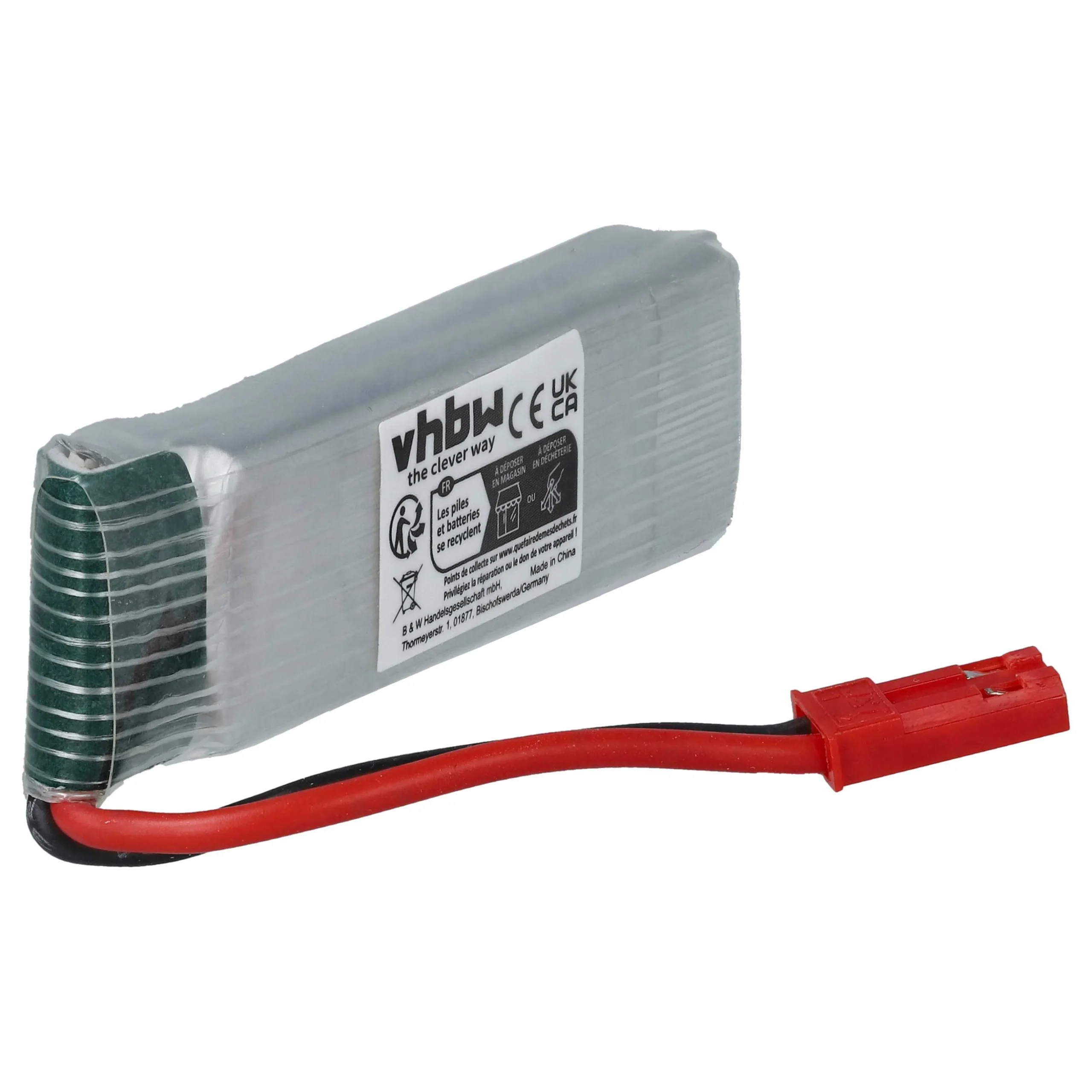 Batterie pour drone UDI U818A Quadrocopter- 500mAh 3,7V Li-ion