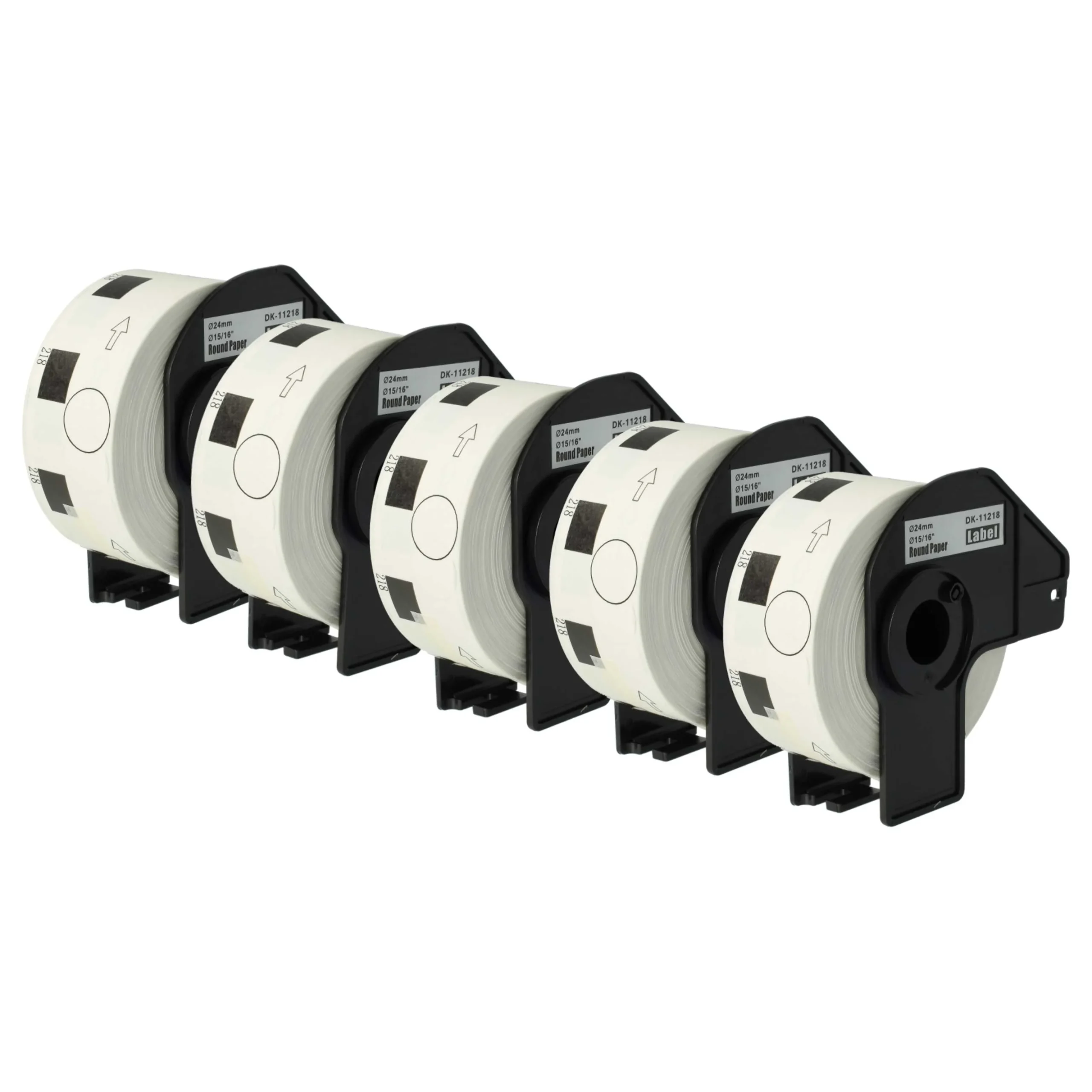 5x Étiquette remplacent Brother DK-11218 pour imprimante étiqueteuse - premium 24mm + support