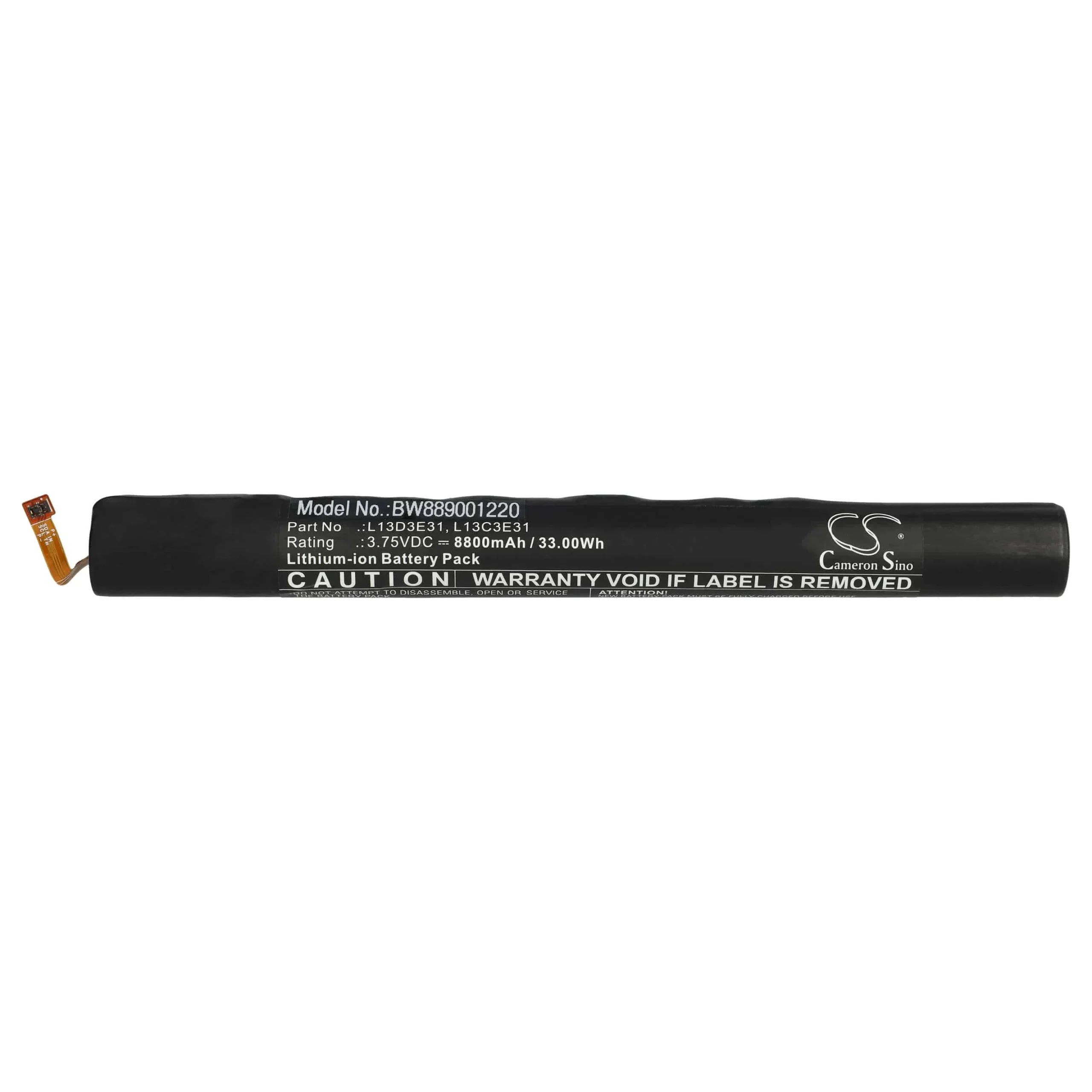 Batterie remplace Lenovo CS-LVY108NB, L13D3E31, L13C3E31 pour ordinateur portable Lenovo- 8800mAh 3,75V Li-ion