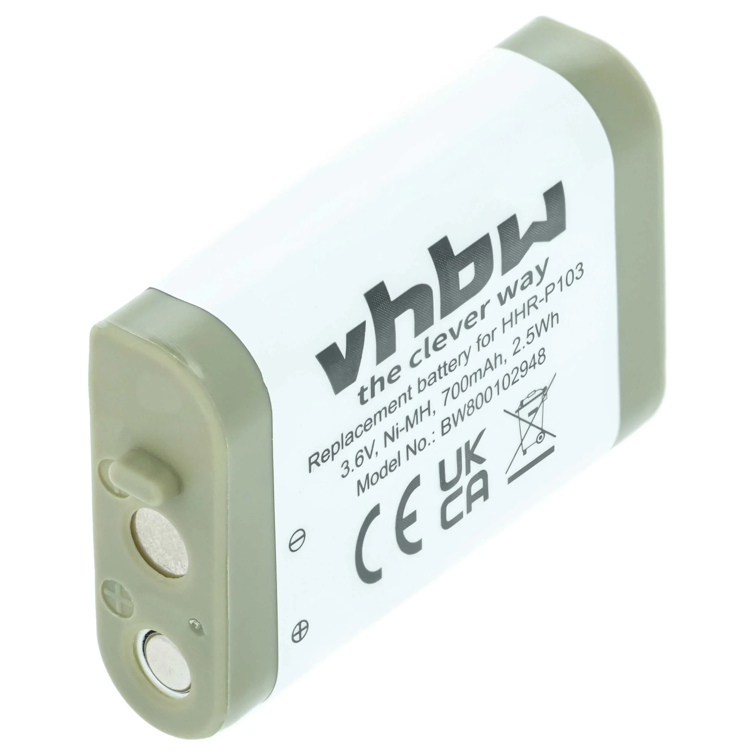 Batterie remplace Panasonic N4HHGMB00005, N4HHGMB00001, N4HHGMN00001 pour téléphone GE - 700mAh 3,6V NiMH