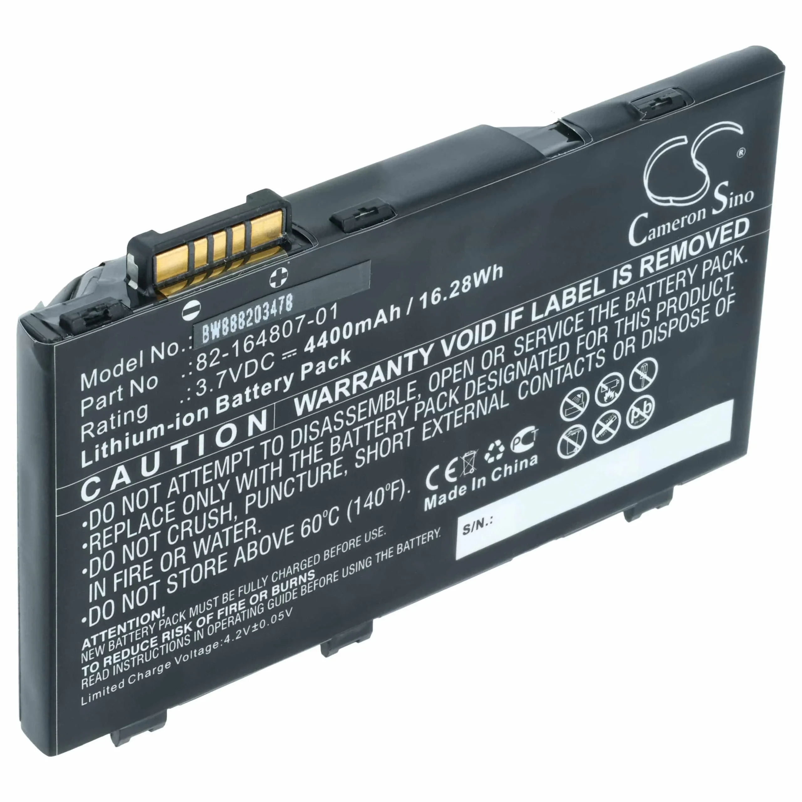 Batterie remplace Motorola 82-164807-01, 82-164801-02 pour ordinateur mobile PDA Symbol - 4400mAh