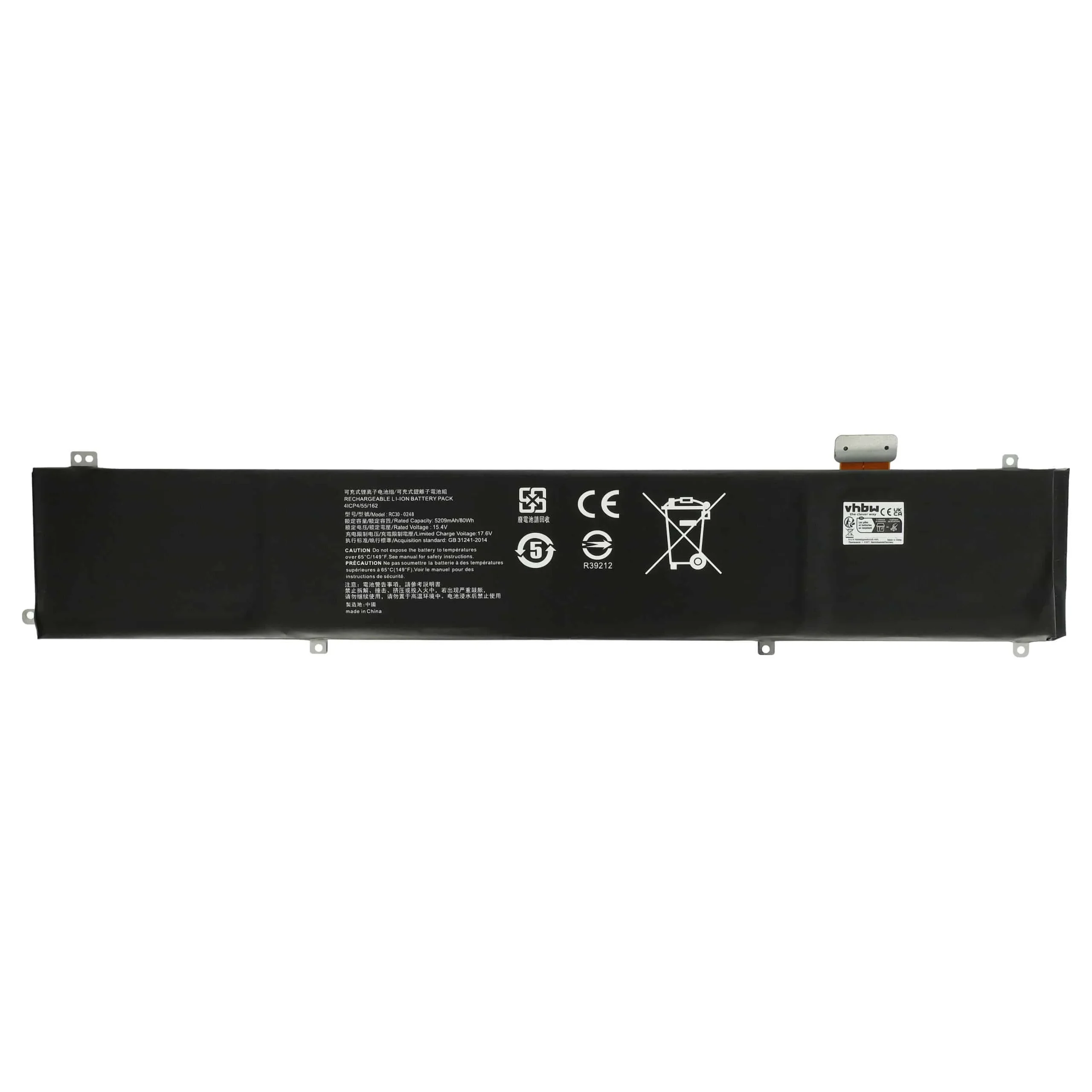 Batterie remplace Razer 4ICP4/55/162, 4ICP4/56/162 pour ordinateur portable Razer- 5200mAh 15,4V Li-polymère