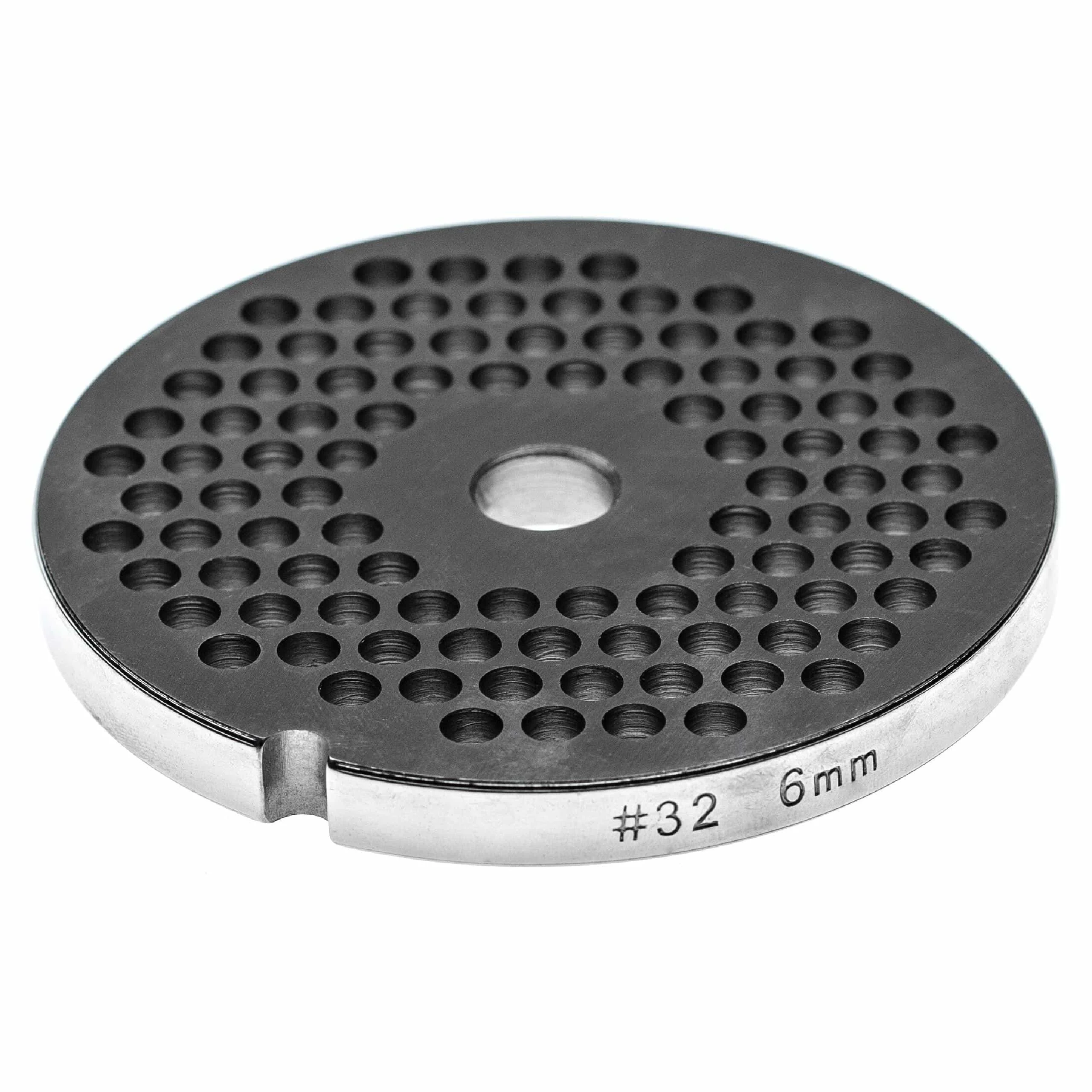 Disque perforé t. 32 pour hachoir Caso - trous 6 mm ⌀, acier inox