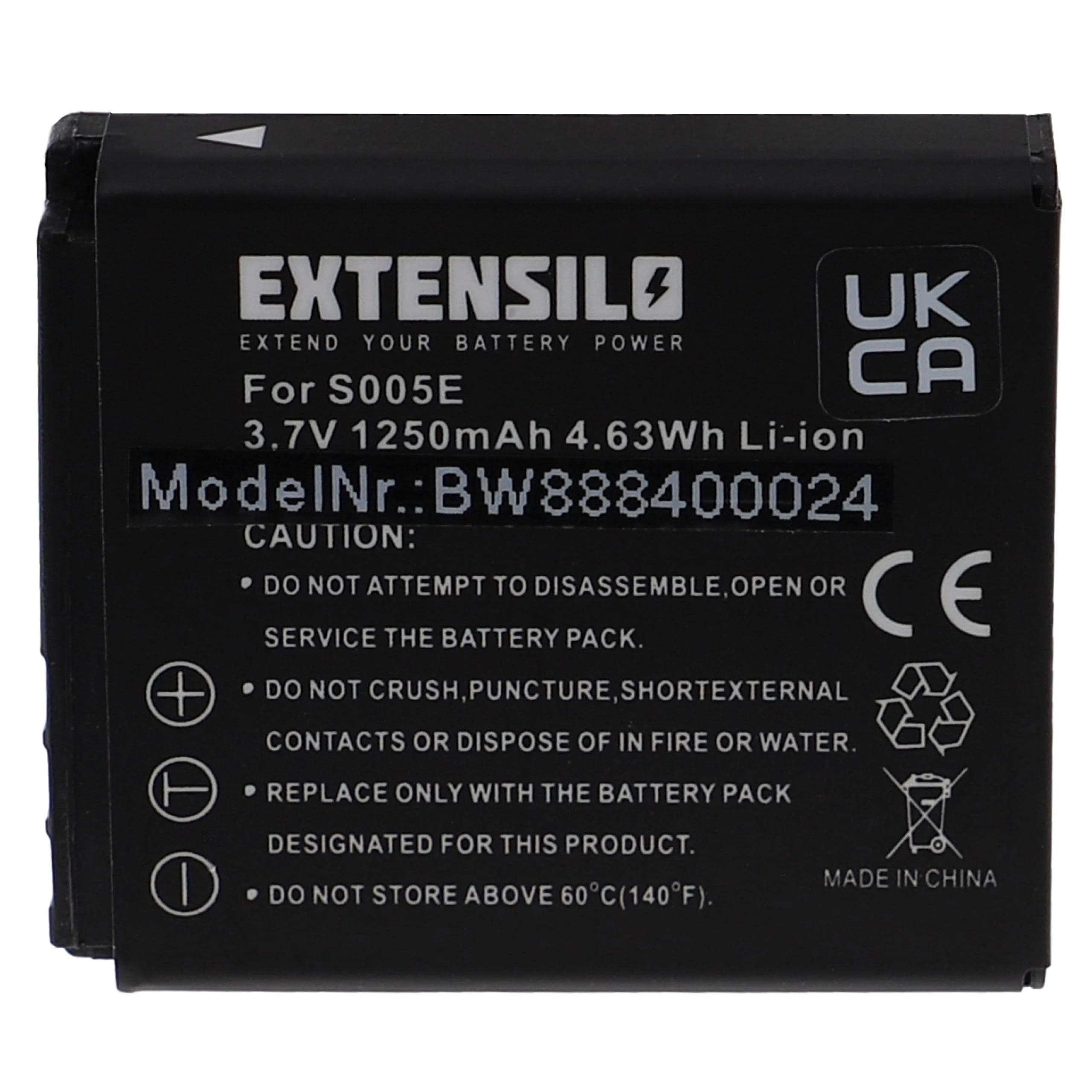 Batterie remplace Fuji Fujifilm NP-70 pour appareil photo Fujifilm- 1250mAh 3,7V Li-ion
