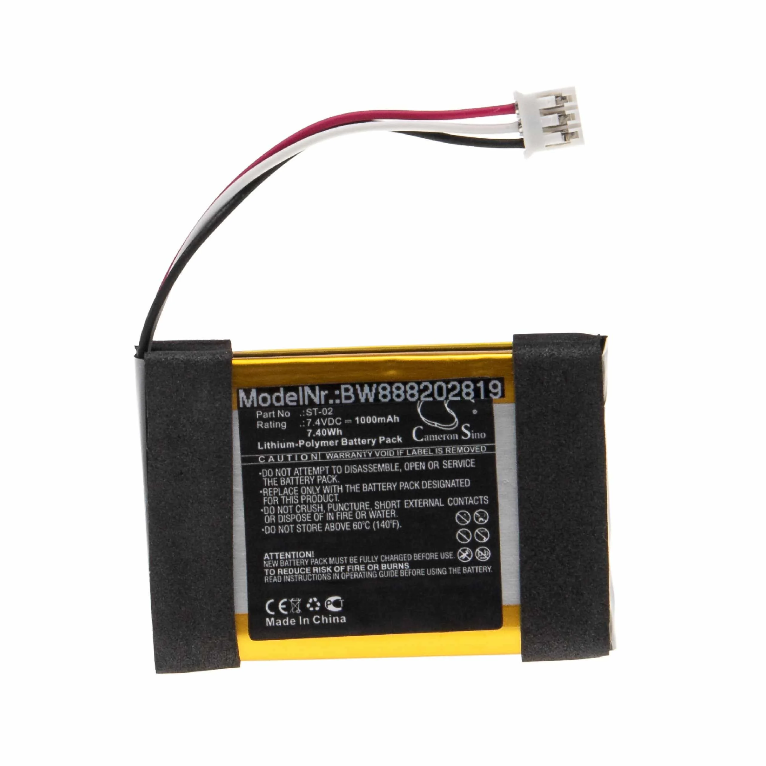 Batterie remplace Sony ST-02 enceinte Sony - 1000mAh 7,4V Li-polymère