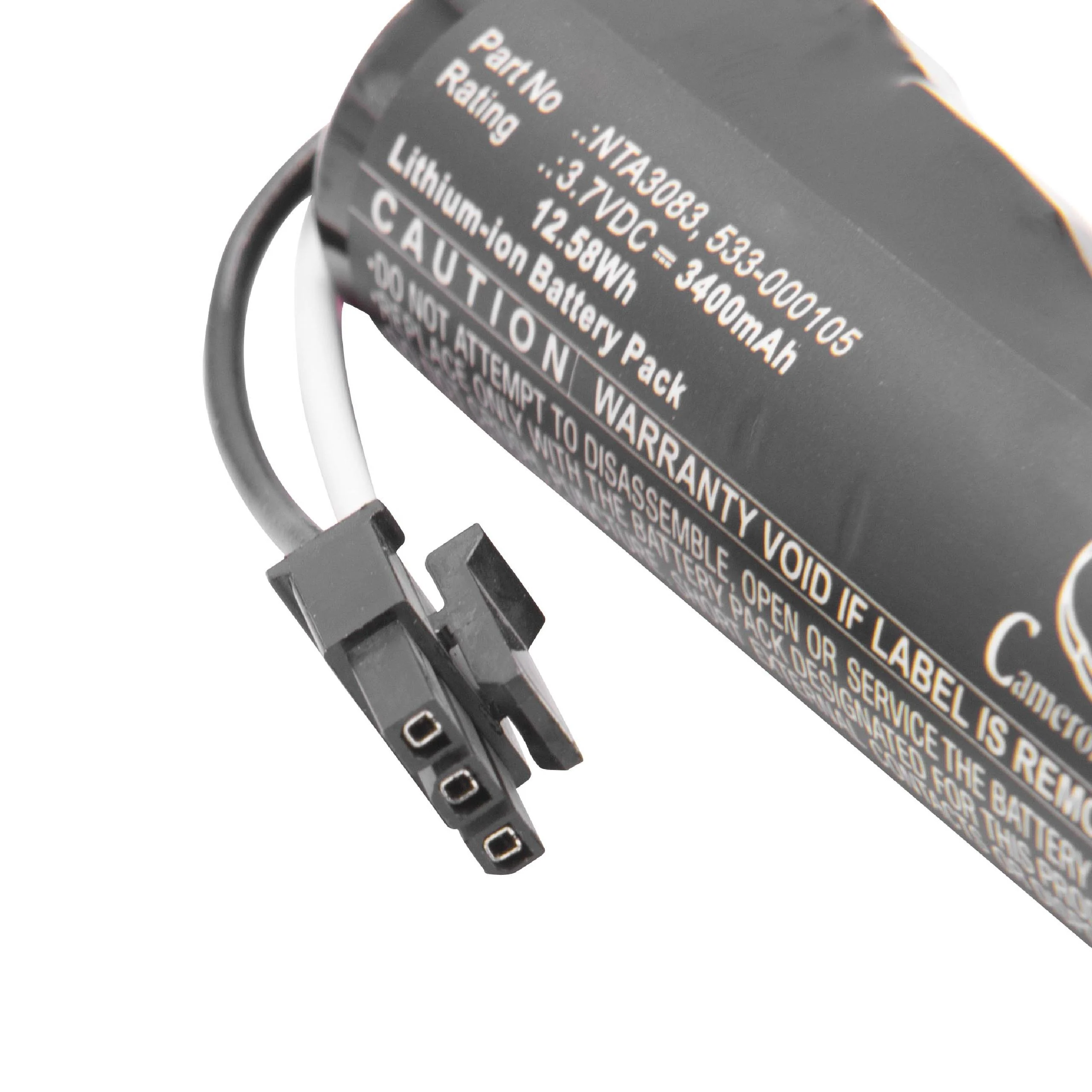 Batterie remplace Logitech NTA3083, 533-000105 enceinte Logitech - 3400mAh 3,7V Li-ion