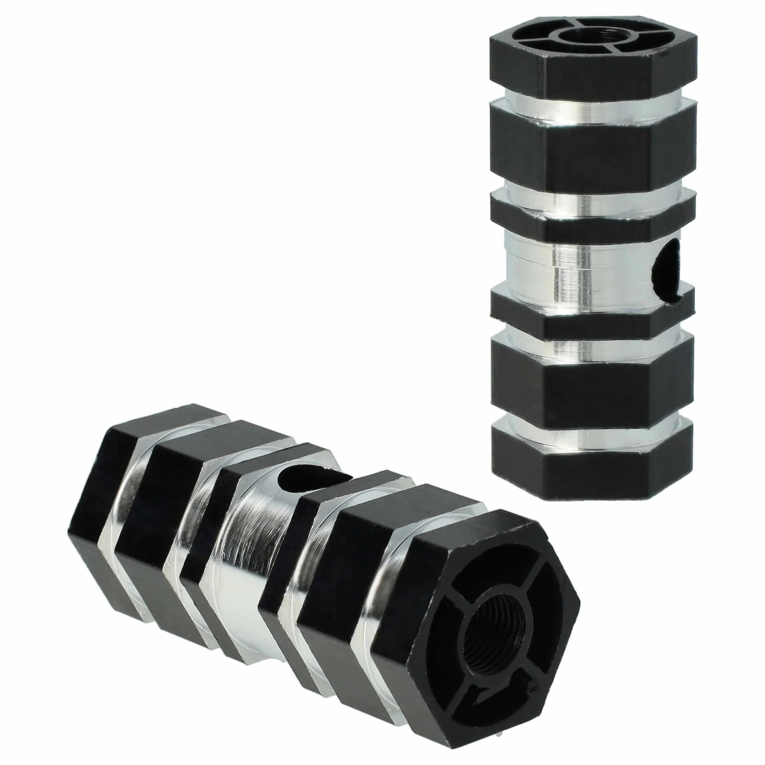 2x Repose-pieds pour vélo, BMX, VTT – Pegs de 6,6 x 2,5 cm, noir