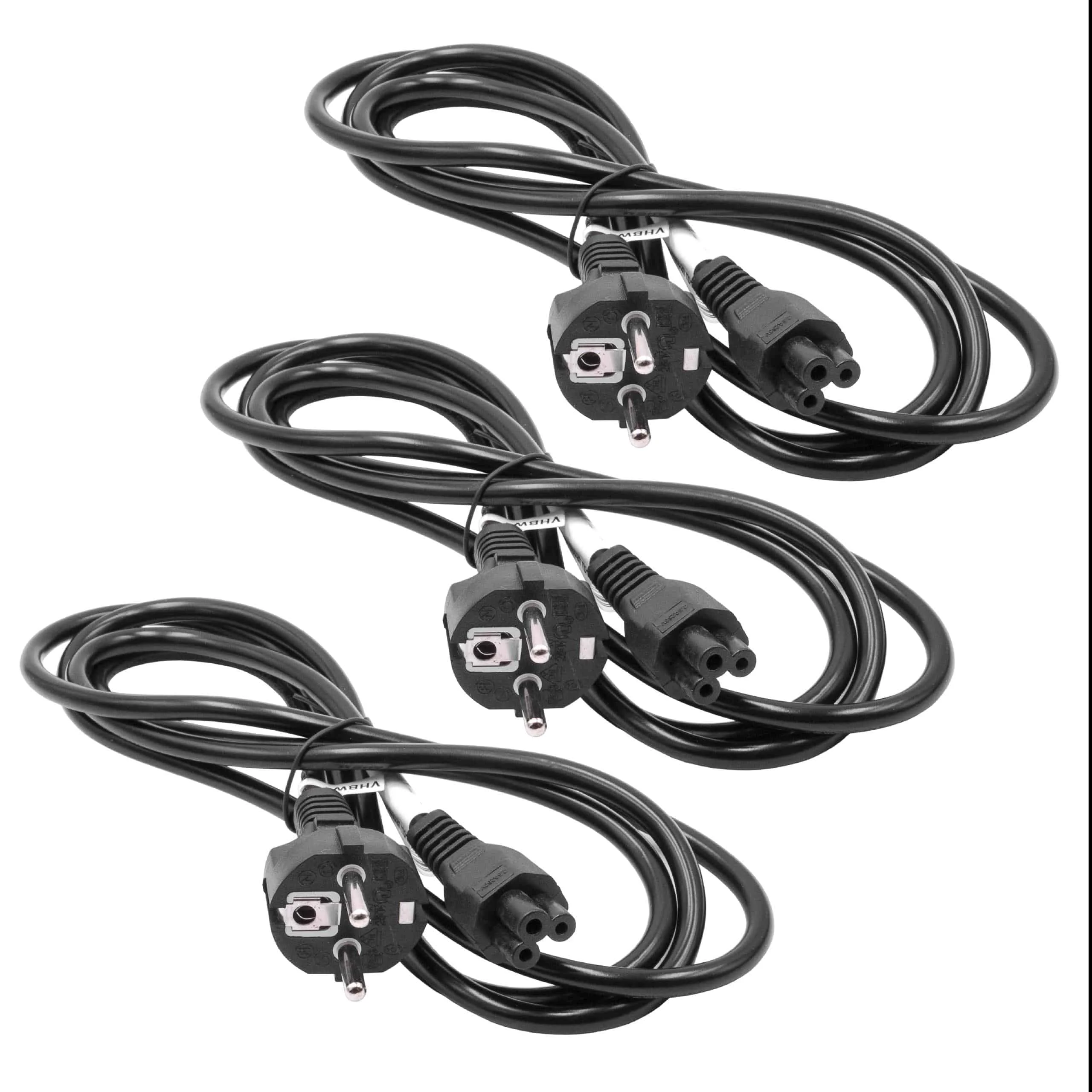 3x Câbles d'alimentation C5 prise Euro pour aspirateur Vorwerk VR300 - 2m