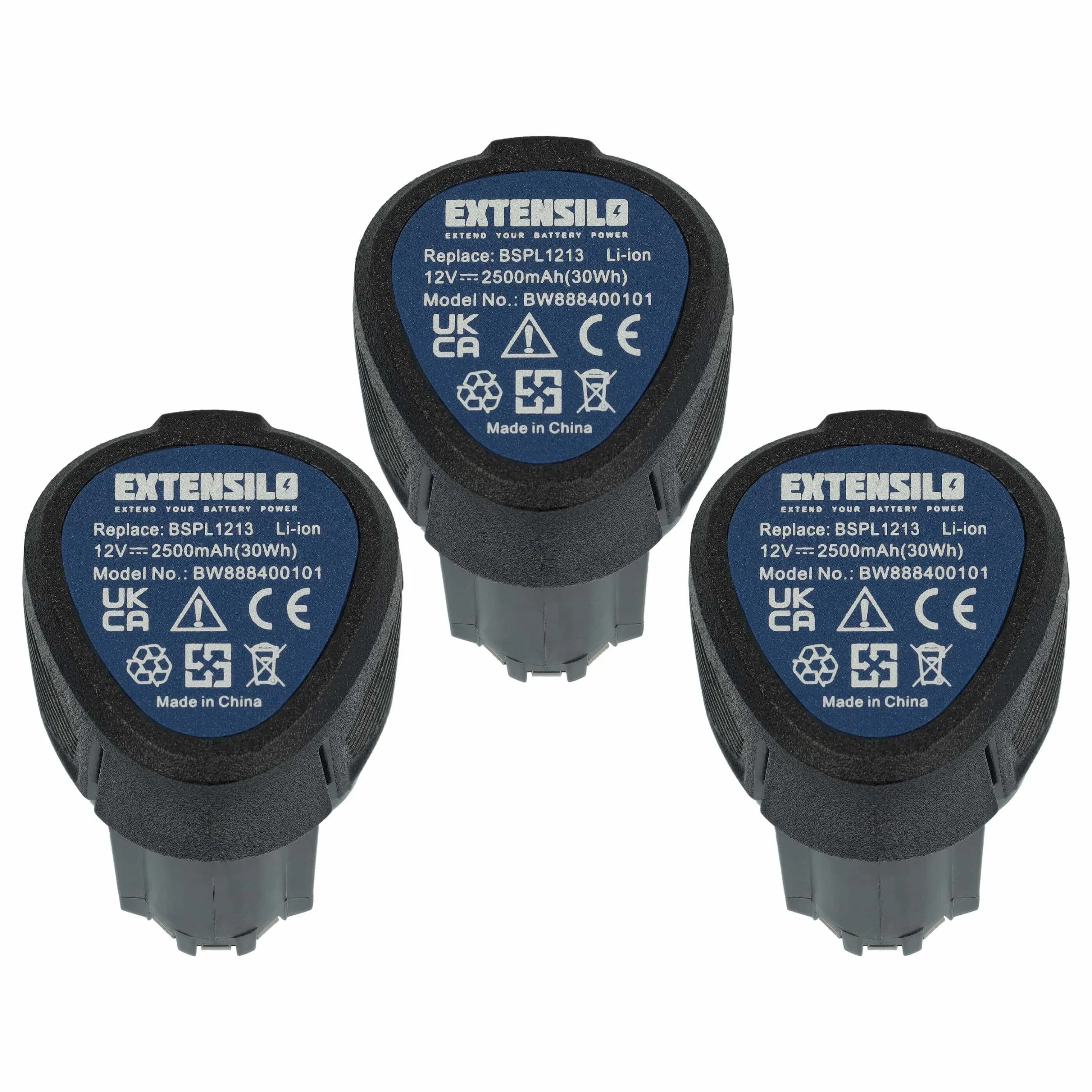 Batterie (3 pcs.) remplace Hendi 936795 outil électrique Hendi - 2,5Ah 12V Li-ion
