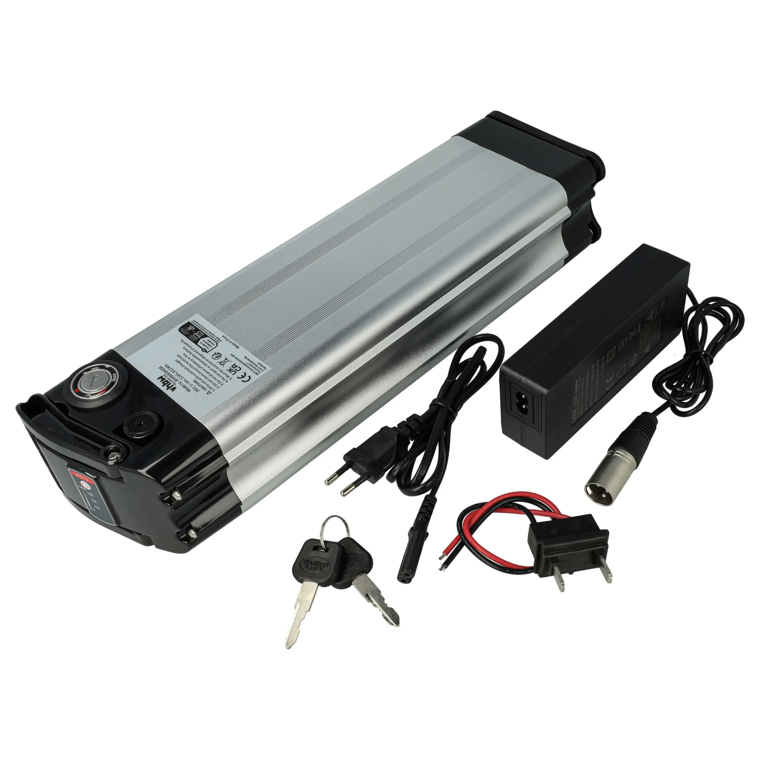 Batterie tige de selle pour vélo électrique- 12Ah 36V Li-ion chargeur, incl. chargeur