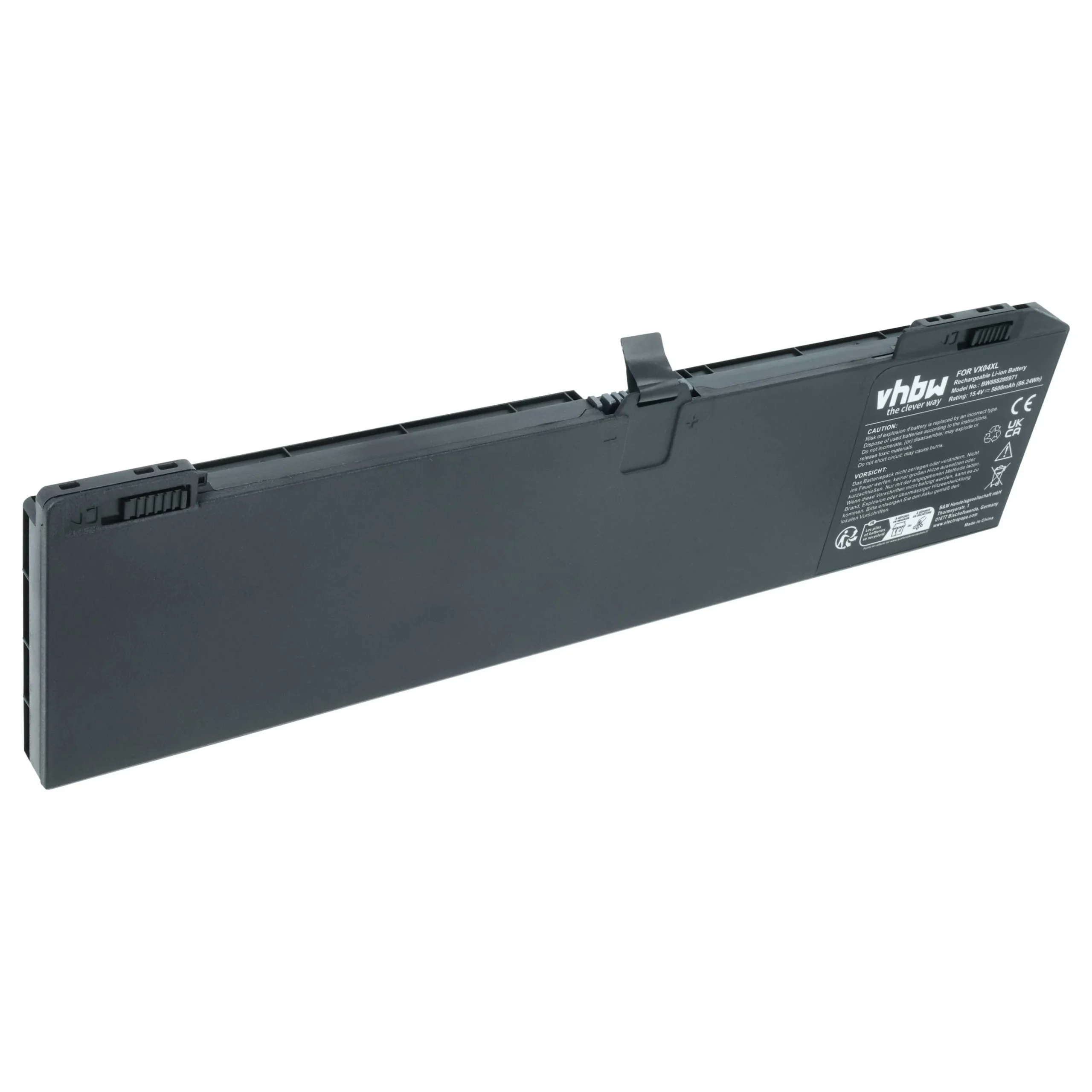 Batterie remplace HP 4ME79AA, HSN-Q13C, HSNQ13C pour ordinateur portable HP- 5600mAh 15,4V Li-ion, noir