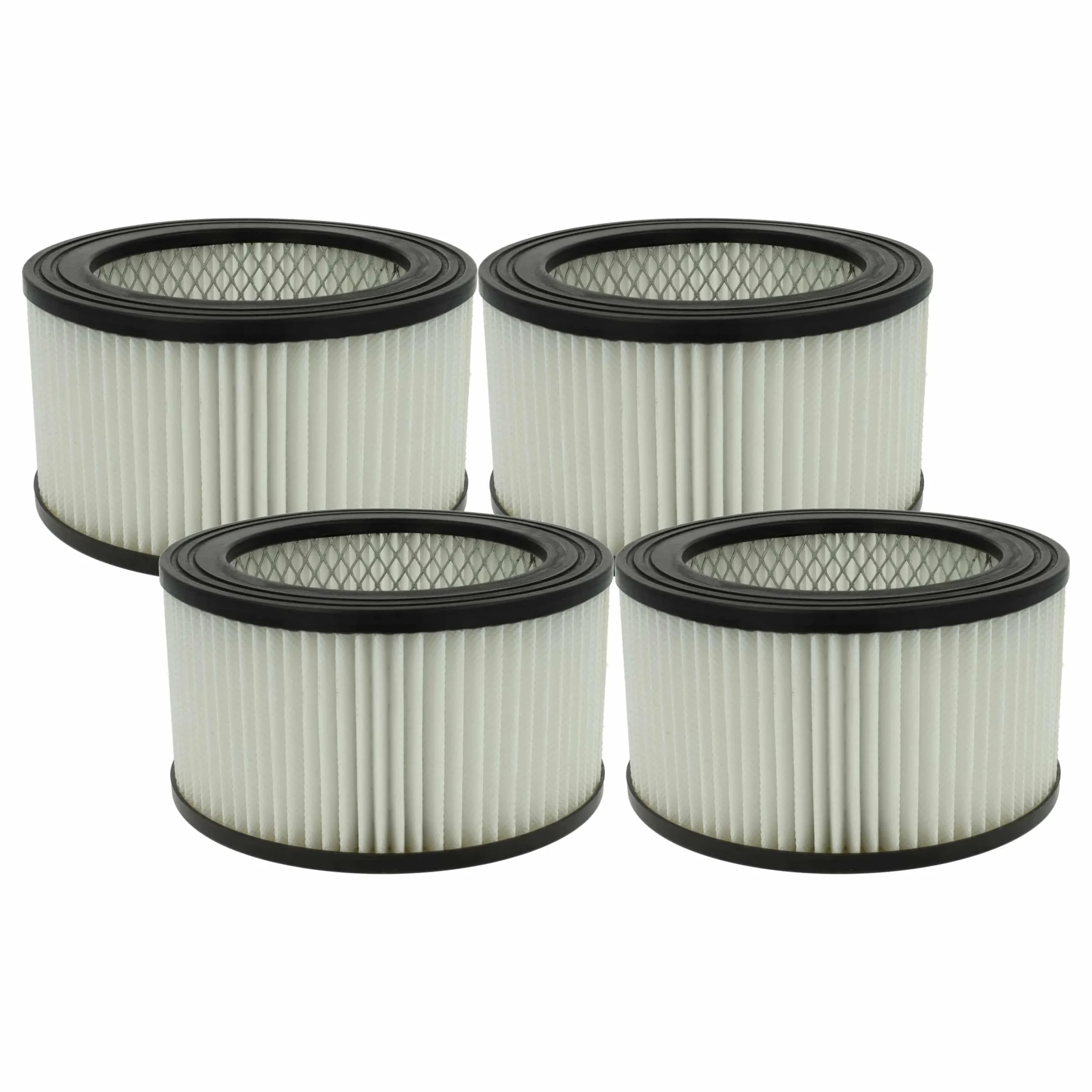 4x Filtre remplace Oxeo 760023 pour aspirateur de cheminée PowerPlus - Cartouche Filtre F7, noir / blanc