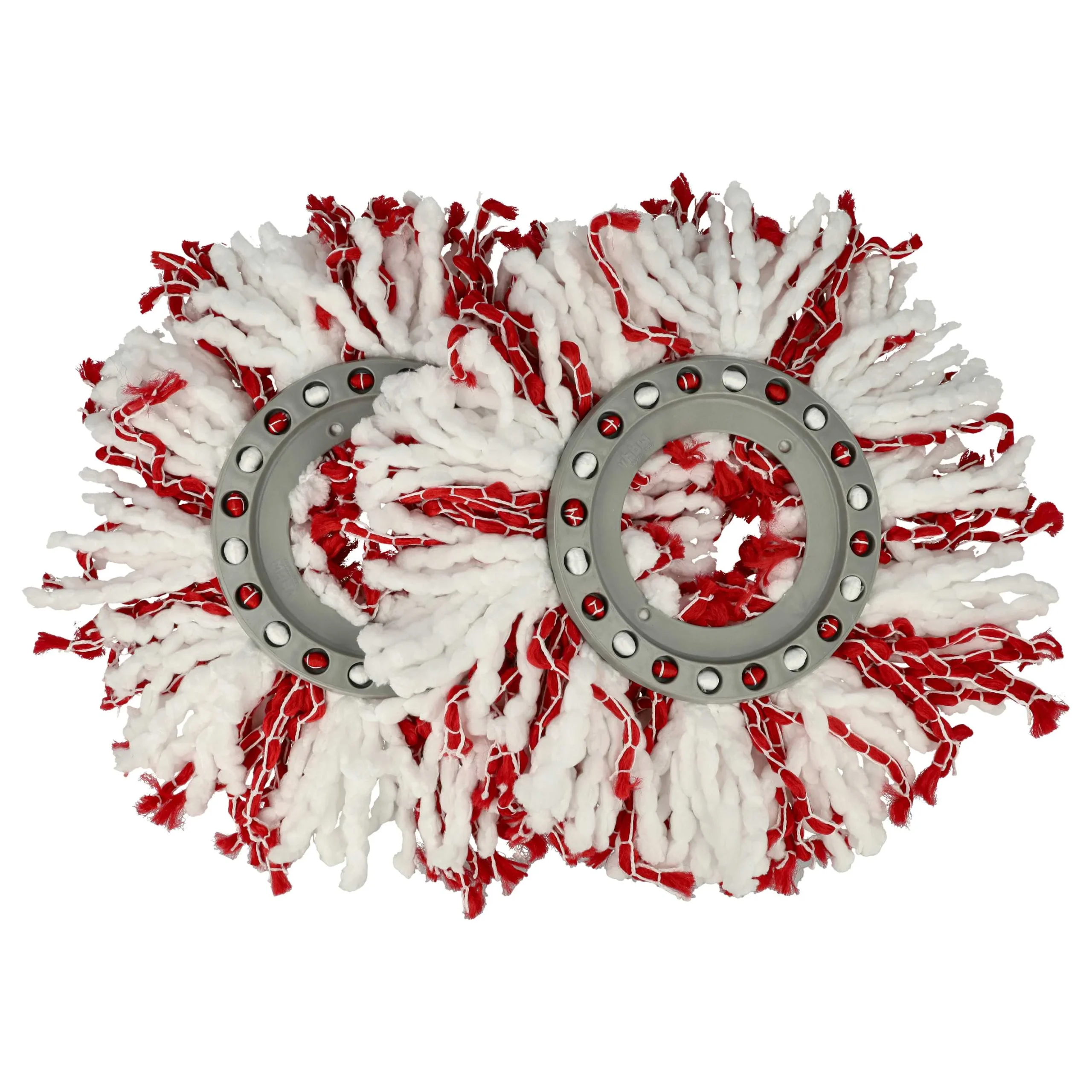 2x Lingette remplace Leifheit 52115, 52094 pour balais serpillère Leifheit - microfibre, blanc, rouge